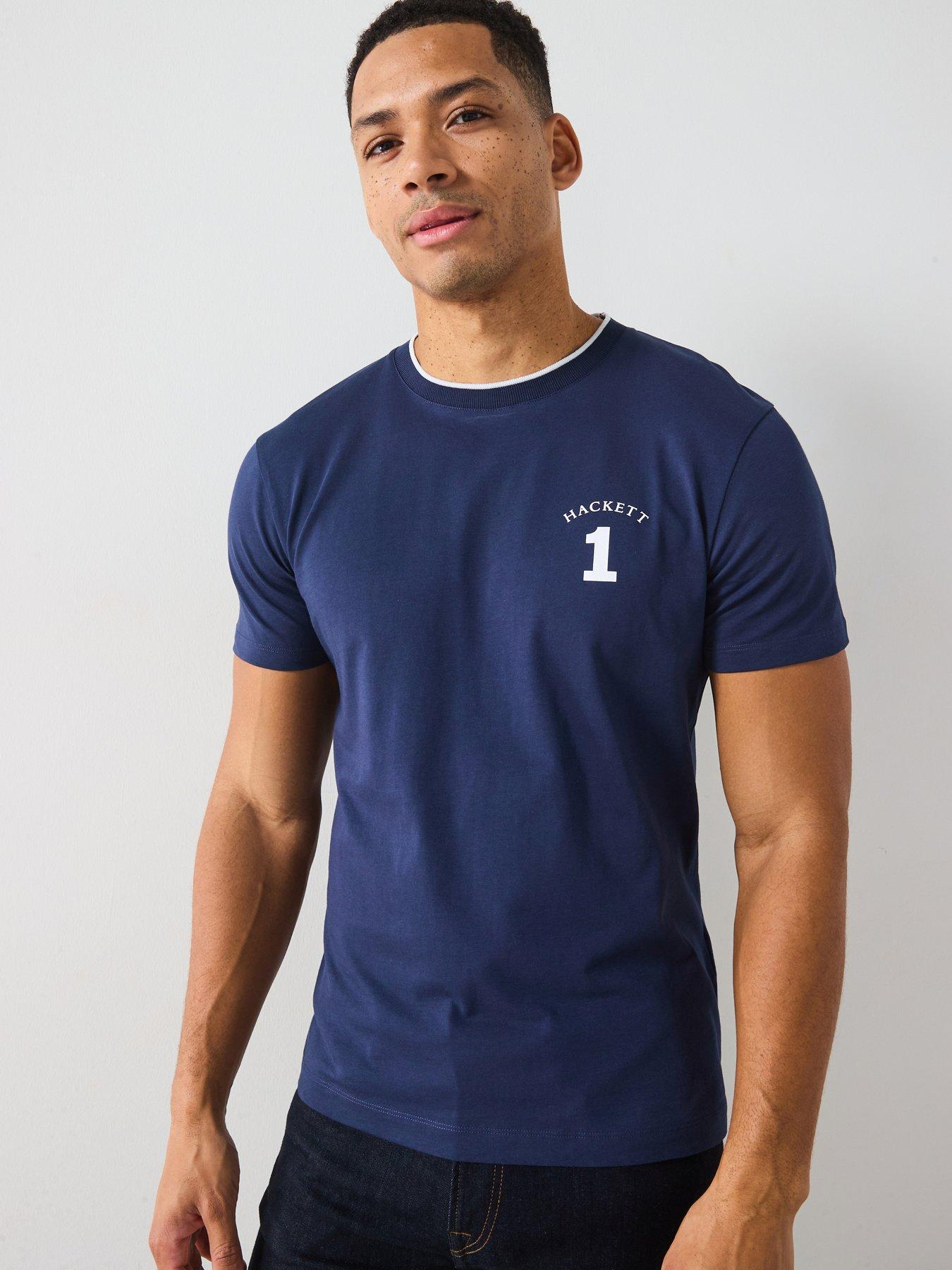  image of hackett-heritage-number-t-shirt-navy
