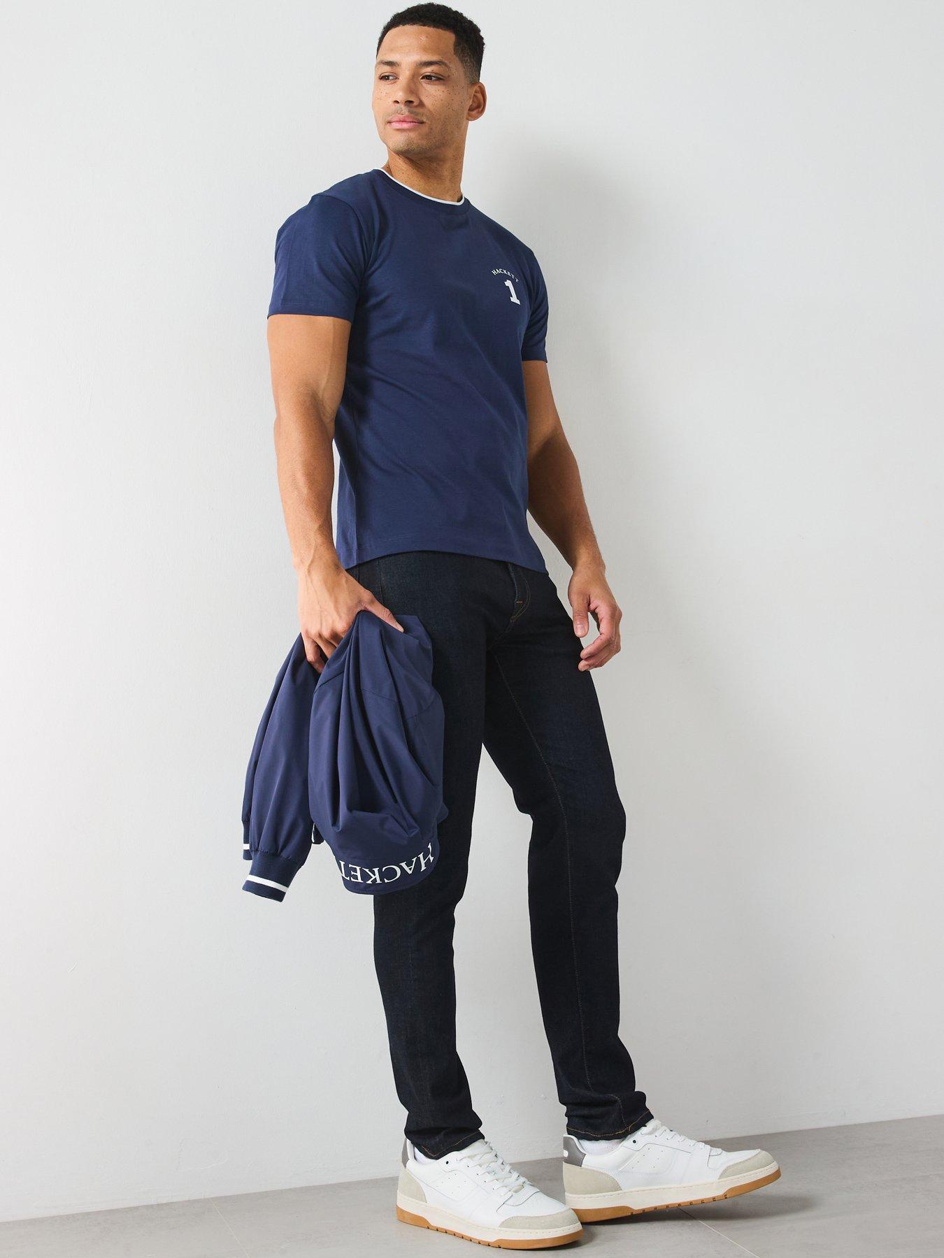  image of hackett-heritage-number-t-shirt-navy