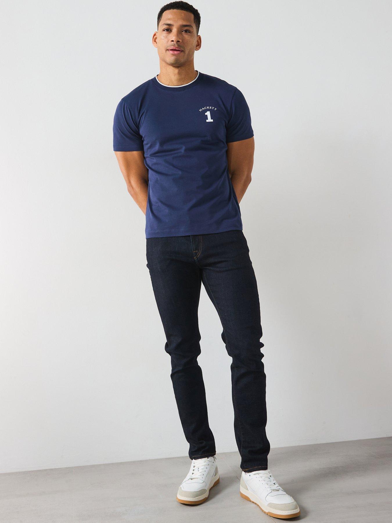  image of hackett-heritage-number-t-shirt-navy