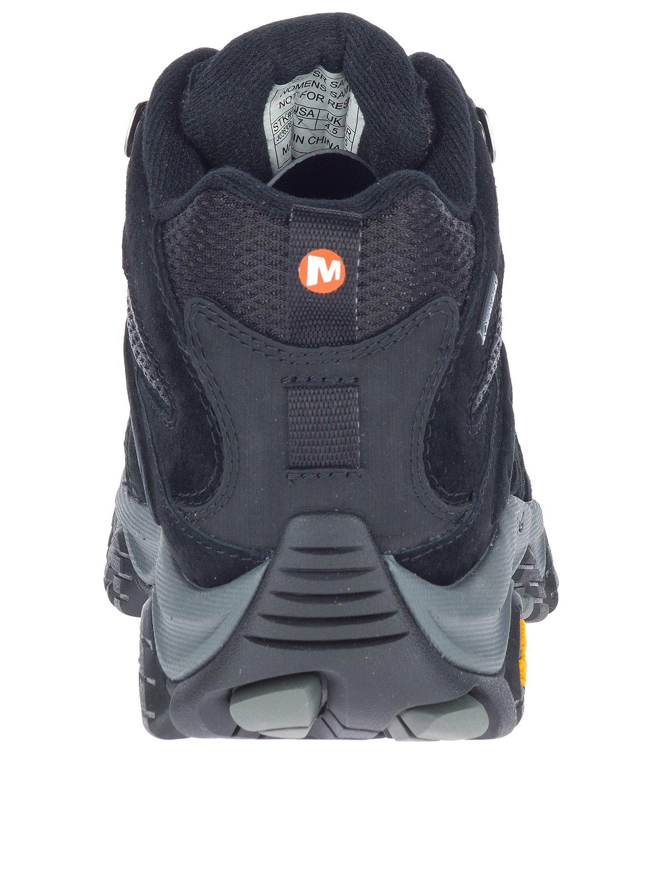  image of merrell-womens-moab-mid-goretex-hiking-boots-blackgrey