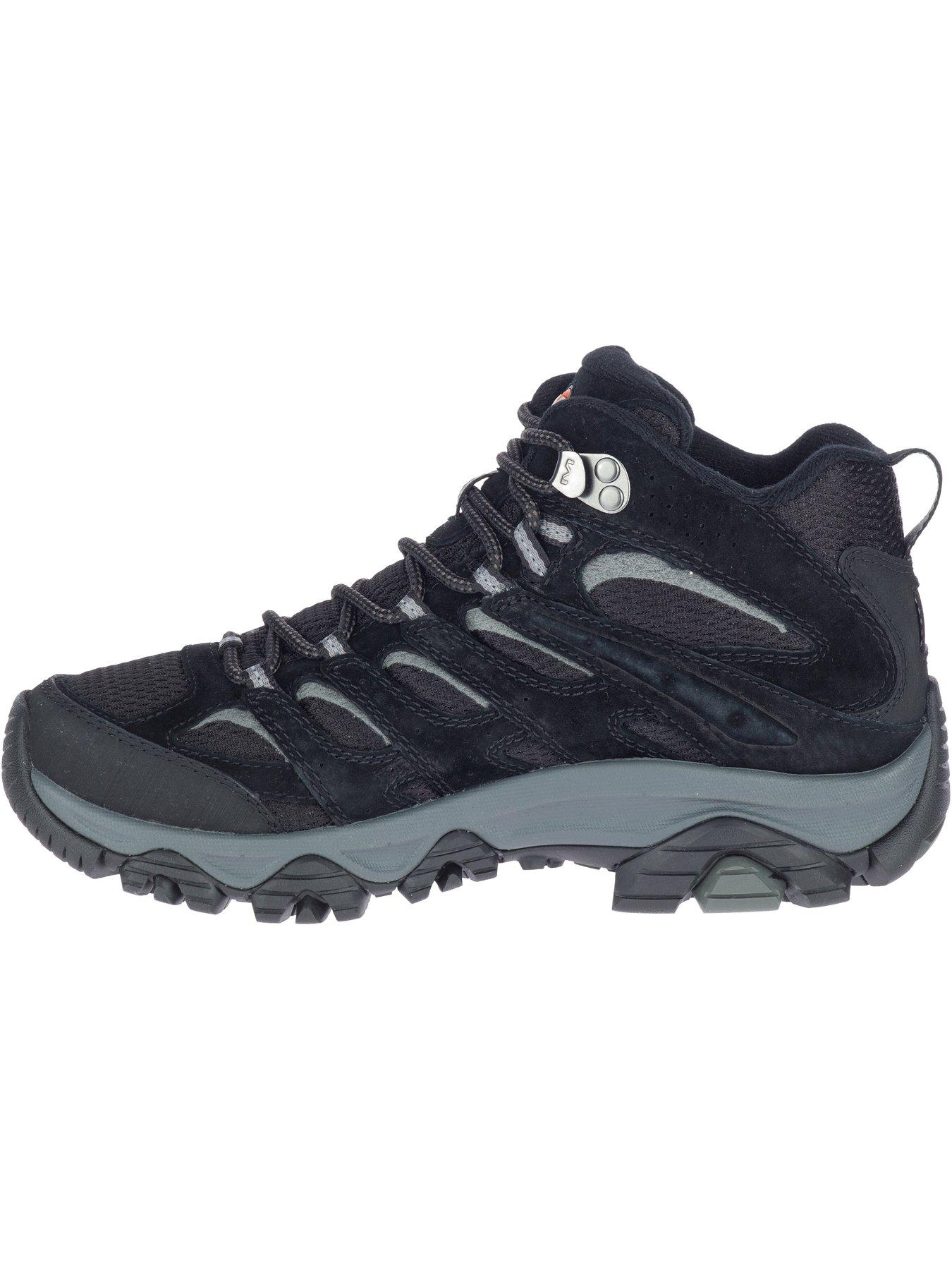  image of merrell-womens-moab-mid-goretex-hiking-boots-blackgrey