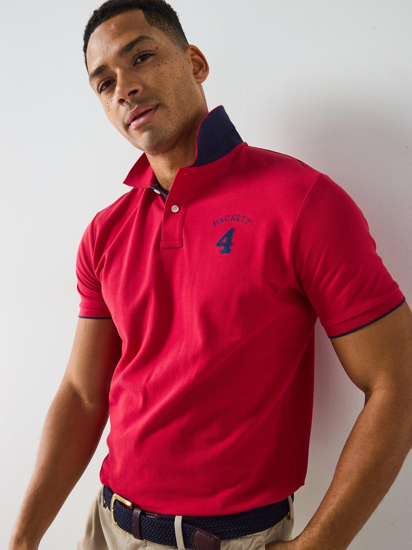 hackett-heritage-number-polo-shirt-red