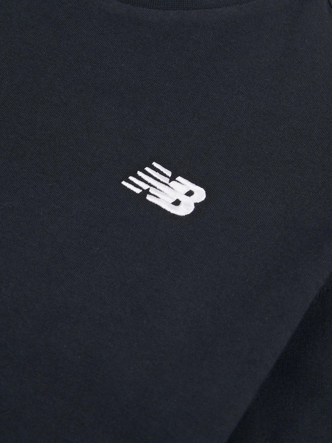  image of new-balance-junior-girls-jersey-small-logo-tee-black