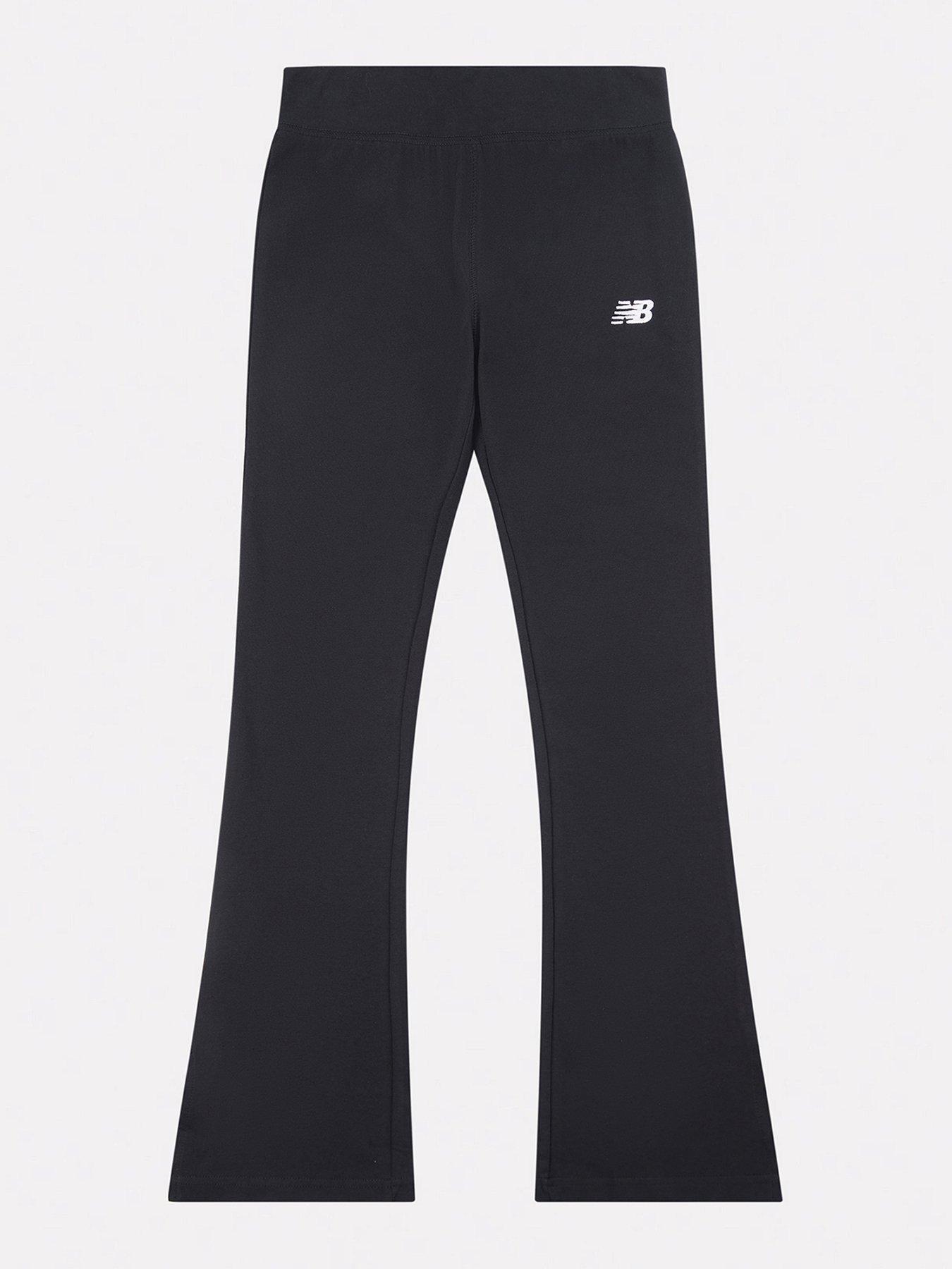 new-balance-junior-girls-small-logo-flare-legging-black