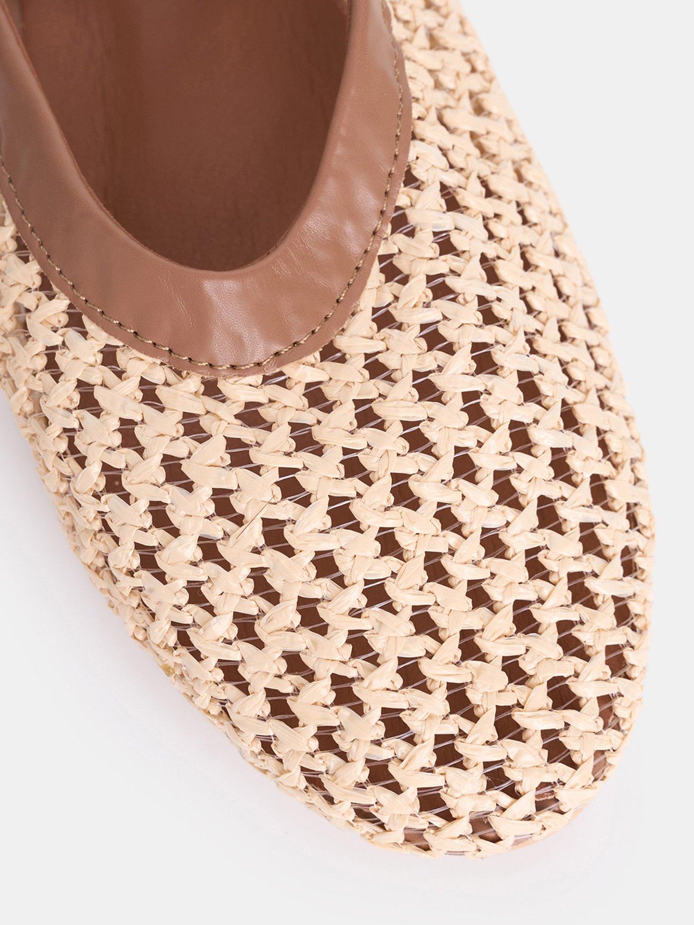  image of public-desire-river-woven-flat-shoe-natural