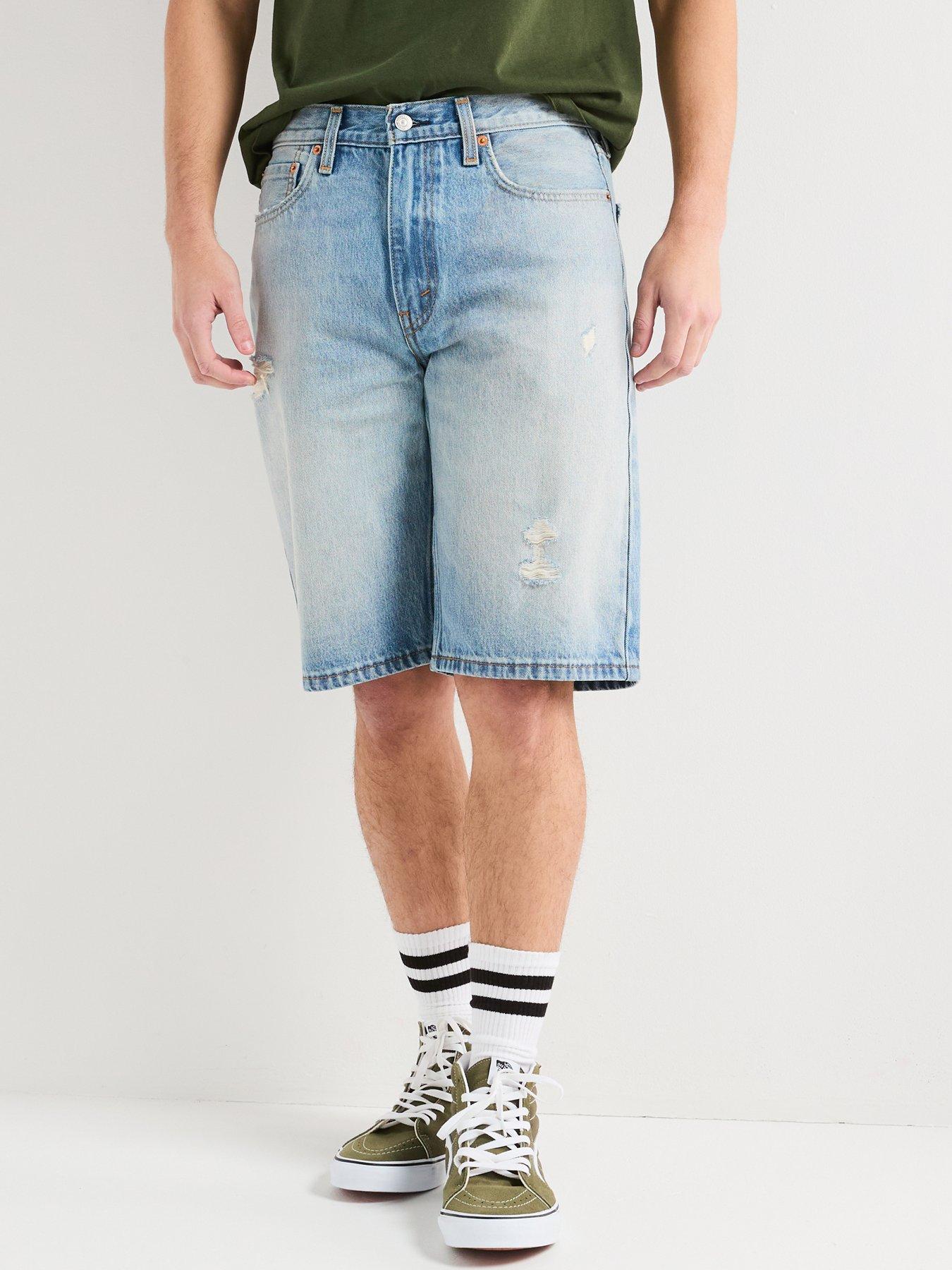 Image 1 of 6 of Levi's 469 Loose Fit Denim Shorts- Made Away Dx- Light Blue