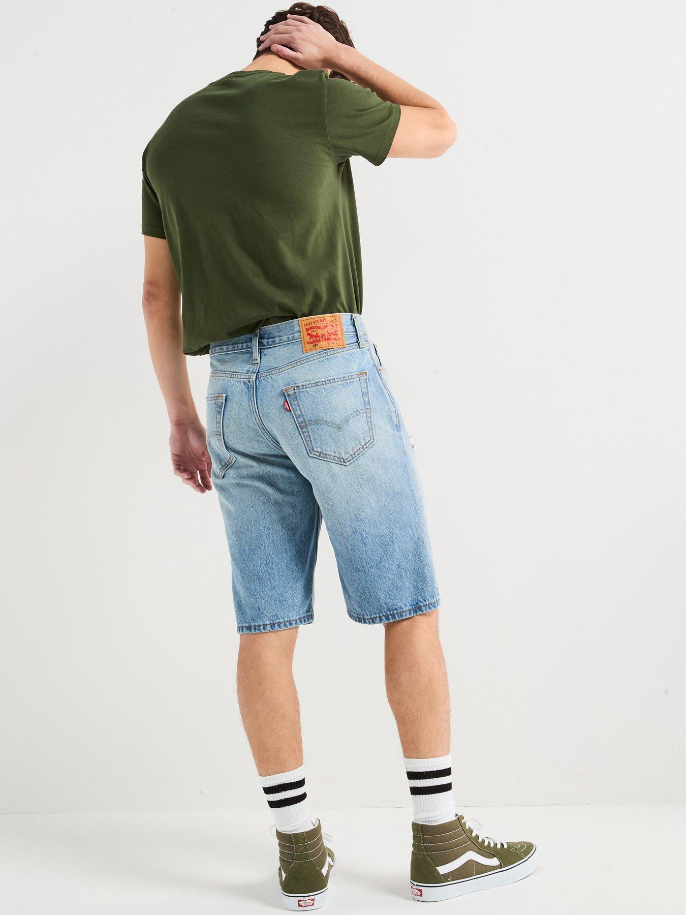 Image 2 of 6 of Levi's 469 Loose Fit Denim Shorts- Made Away Dx- Light Blue