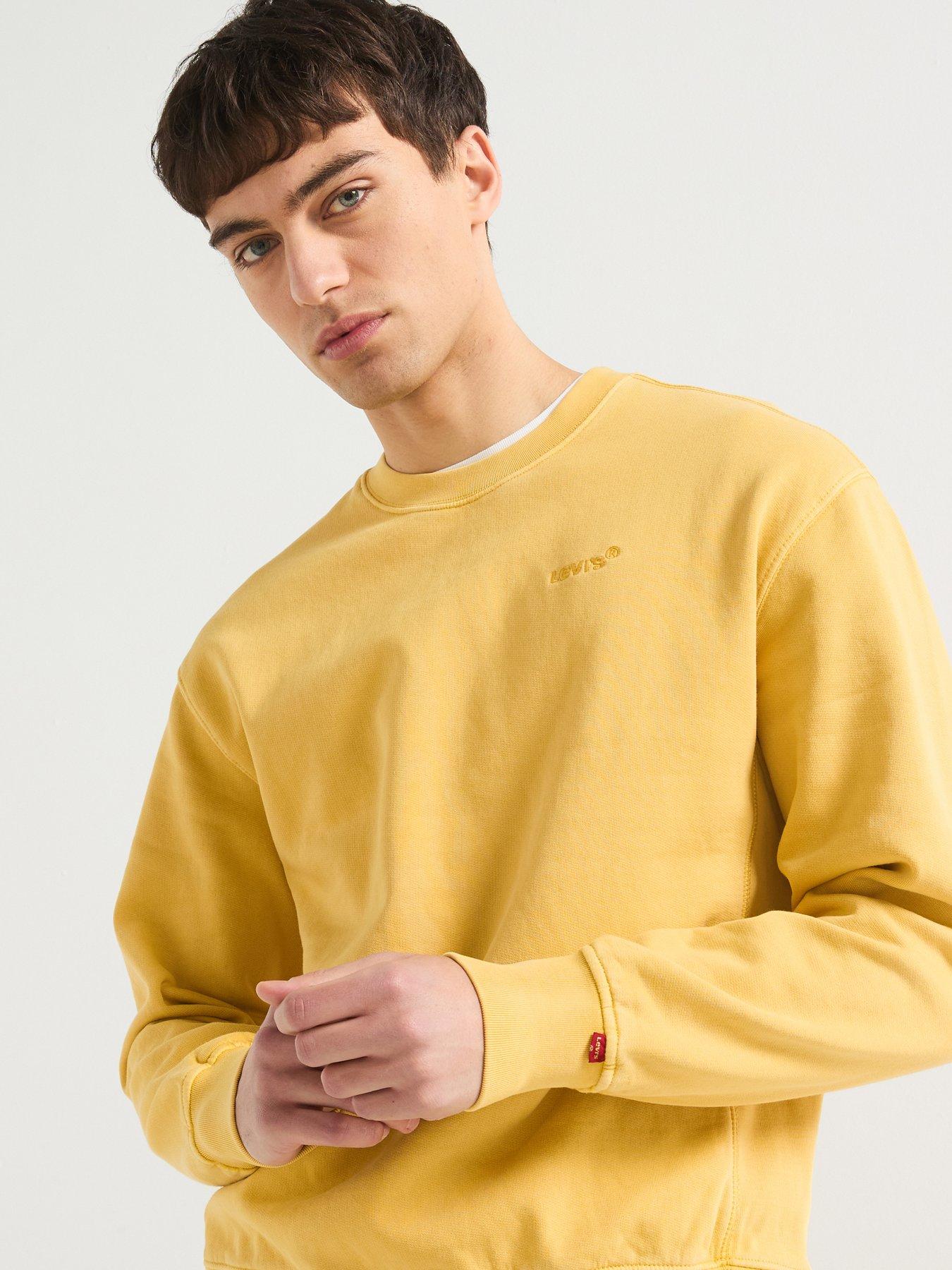 levis-authentic-tonal-logo-crew-neck-sweat-top-yellow