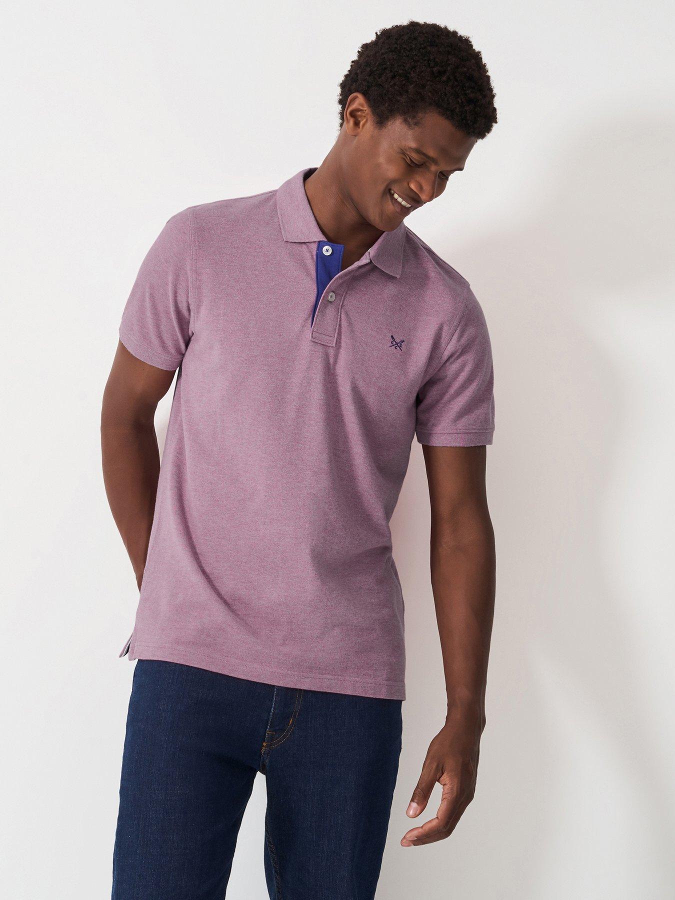 crew-clothing-classic-short-sleeve-pique-polo-shirt--pink