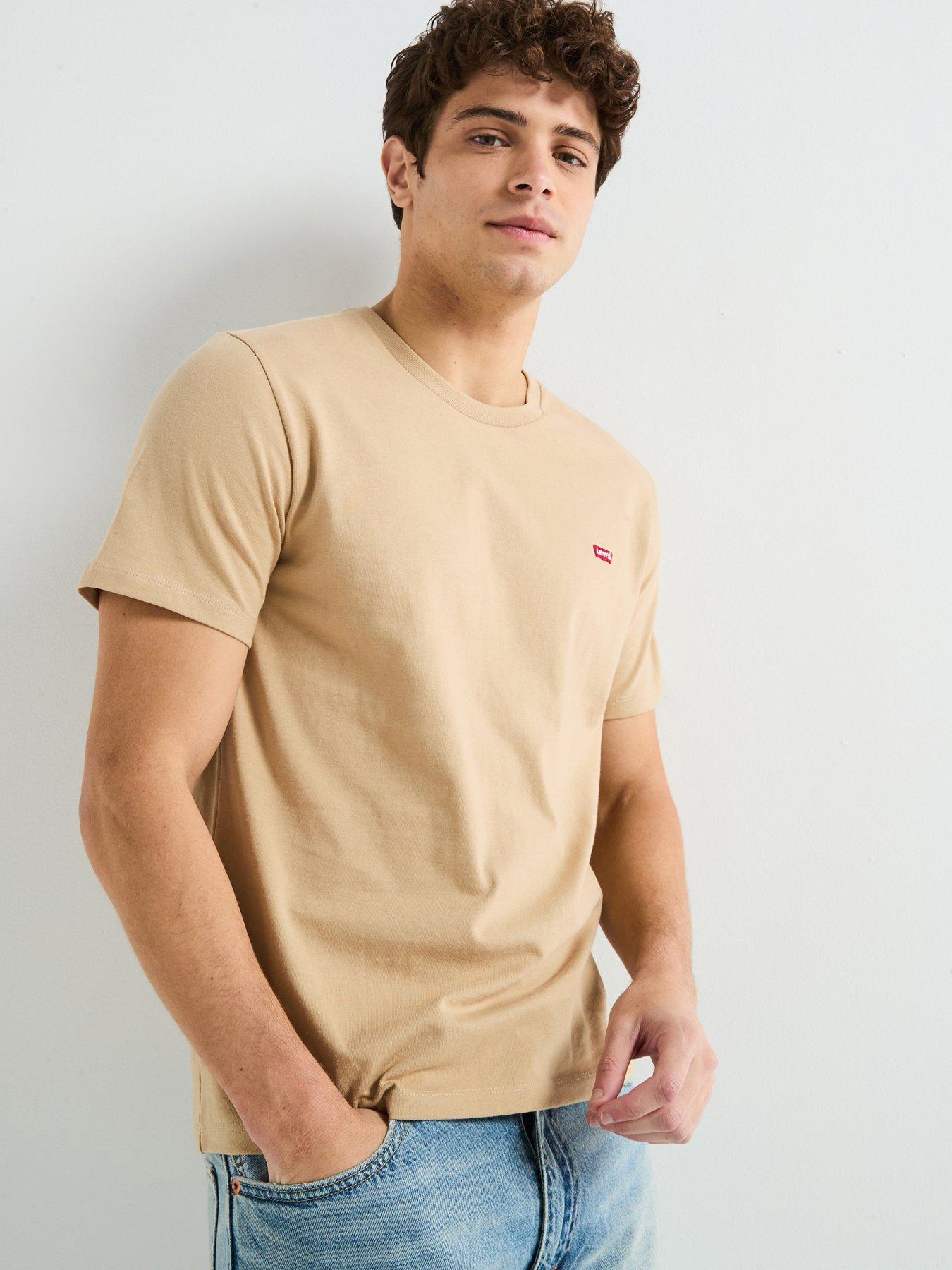 undefined Short Sleeve Original Housemark Logo T-shirt- Beige