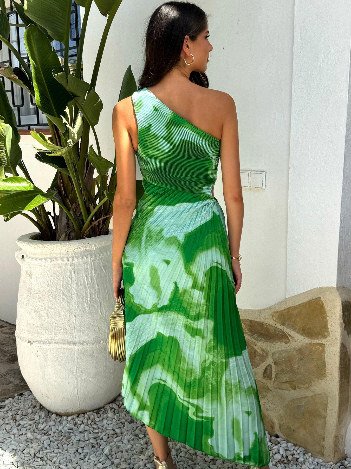 strapless open back dress Bise Bottom Satin Pleated Dress