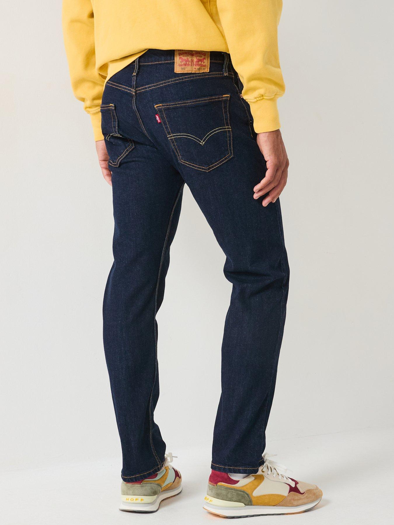  image of levis-502-tapered-fit-jeans-ama-rinsey-blue