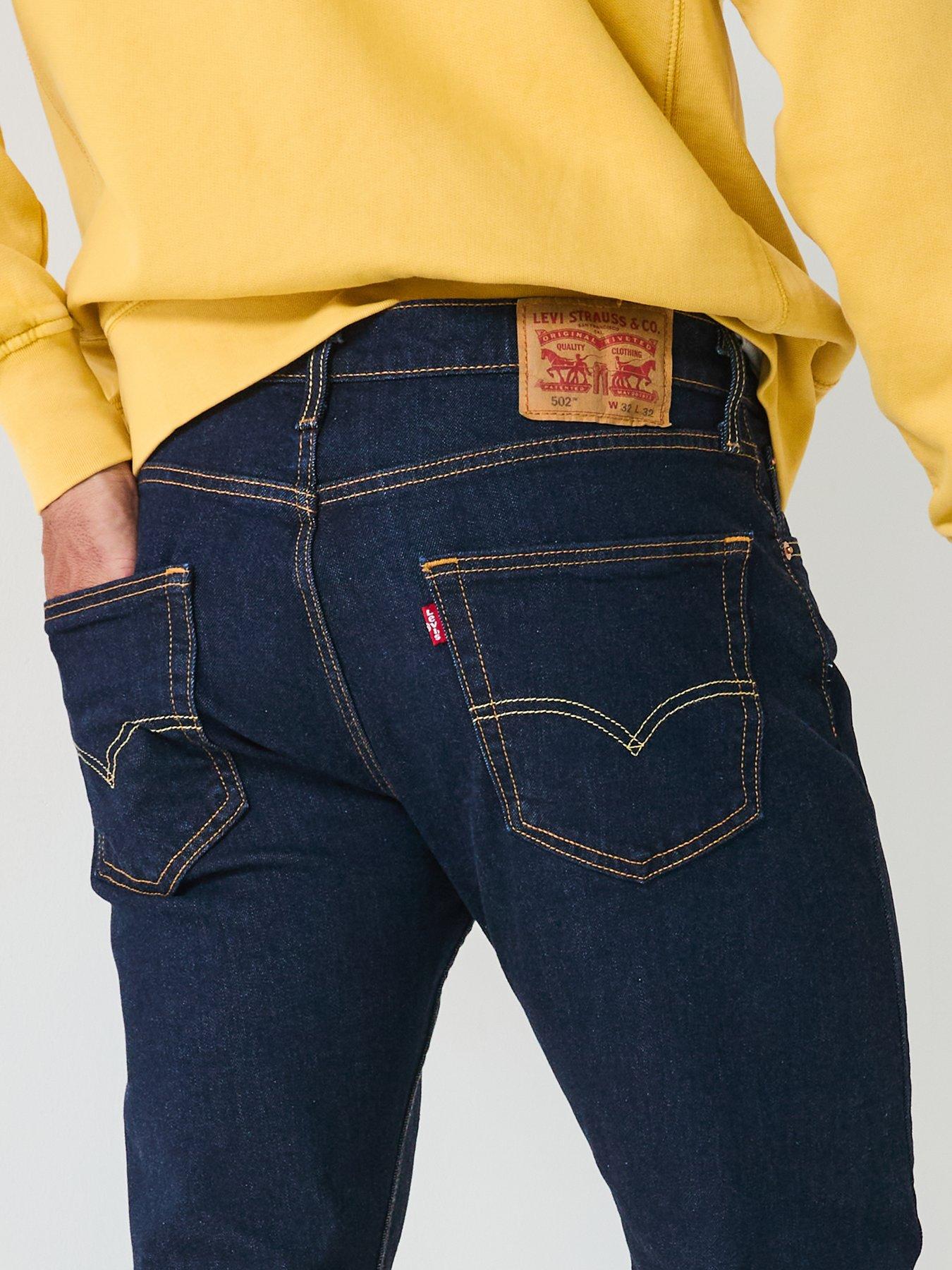  image of levis-502-tapered-fit-jeans-ama-rinsey-blue