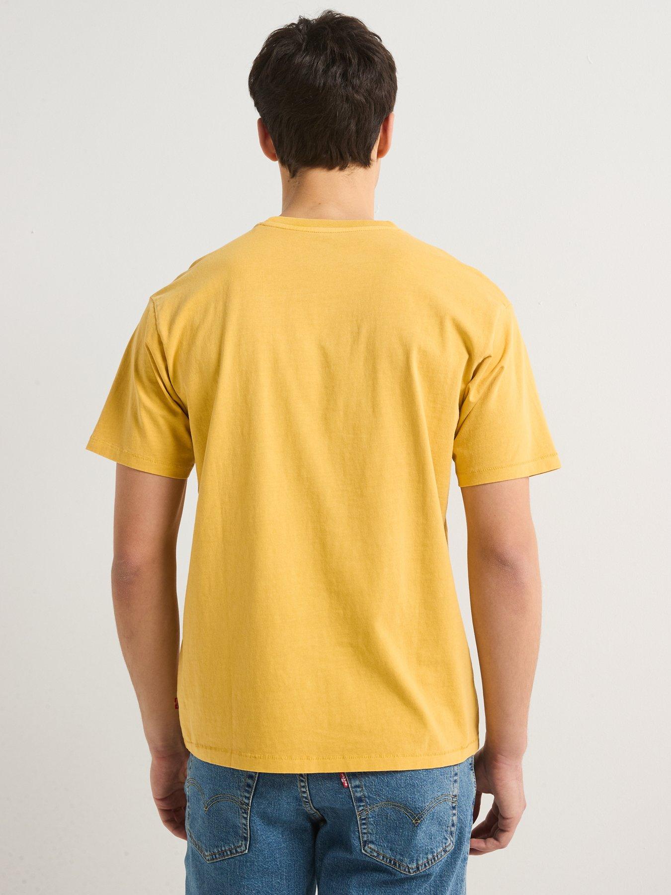 stillFront image of levis-tonal-logo-red-tab-vintage-t-shirt--yellow