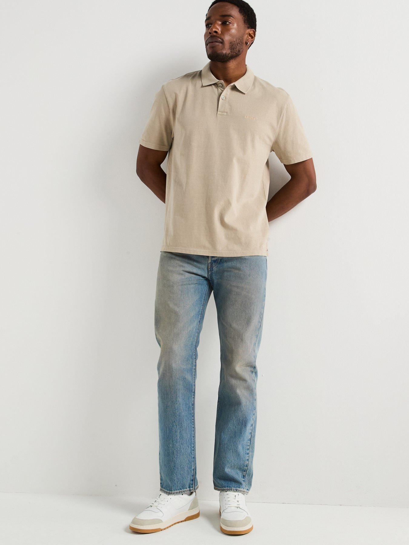  image of levis-authentic-relaxed-fit-polo-shirt--natural