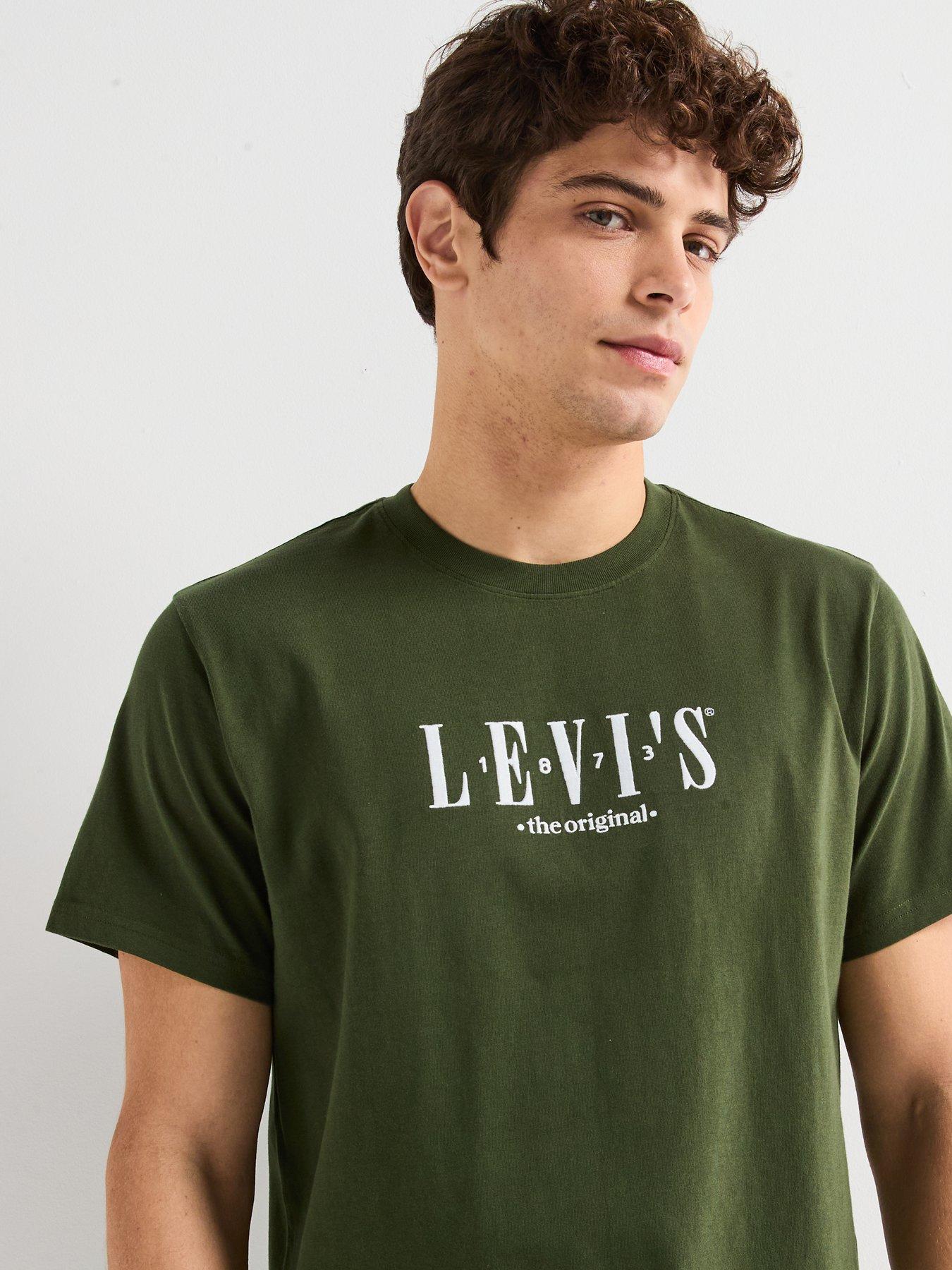  image of levis-relaxed-fit-short-sleeve-t-shirt--dark-green