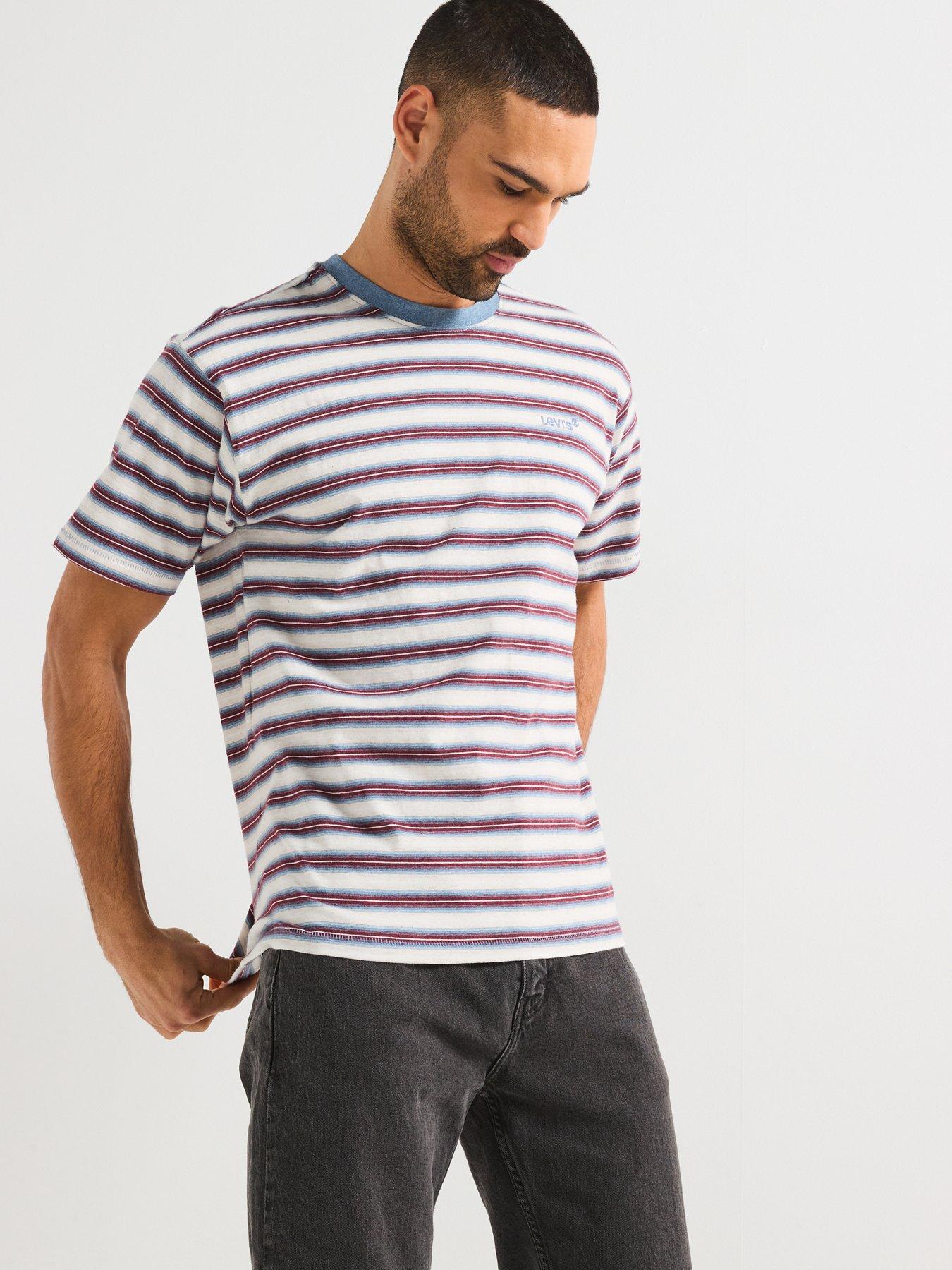  image of levis-red-tab-vintage-stripe-t-shirt-blue