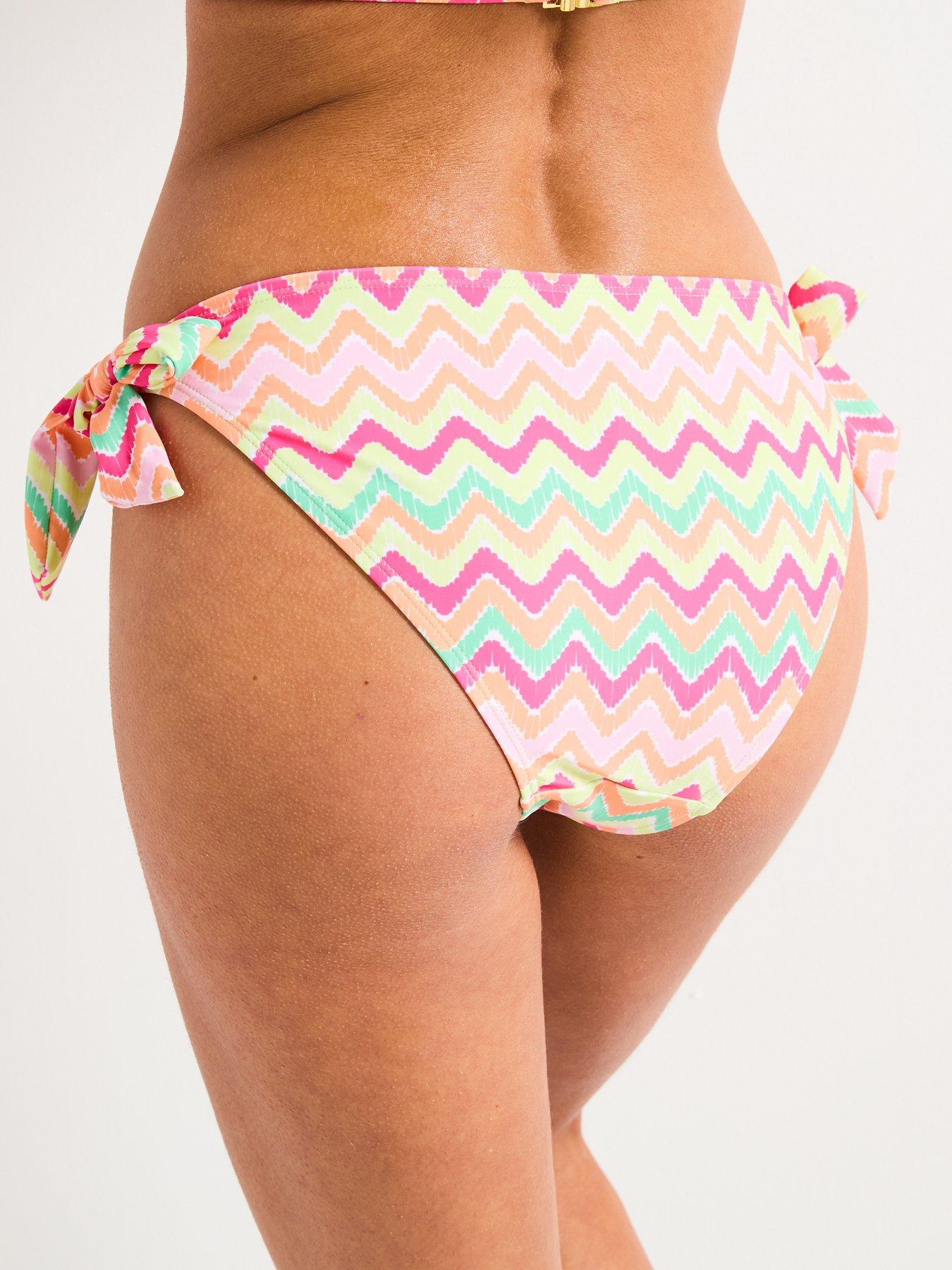 Image 2 of 6 of V by Very Printed Tie Side Bikini Briefs - Multi