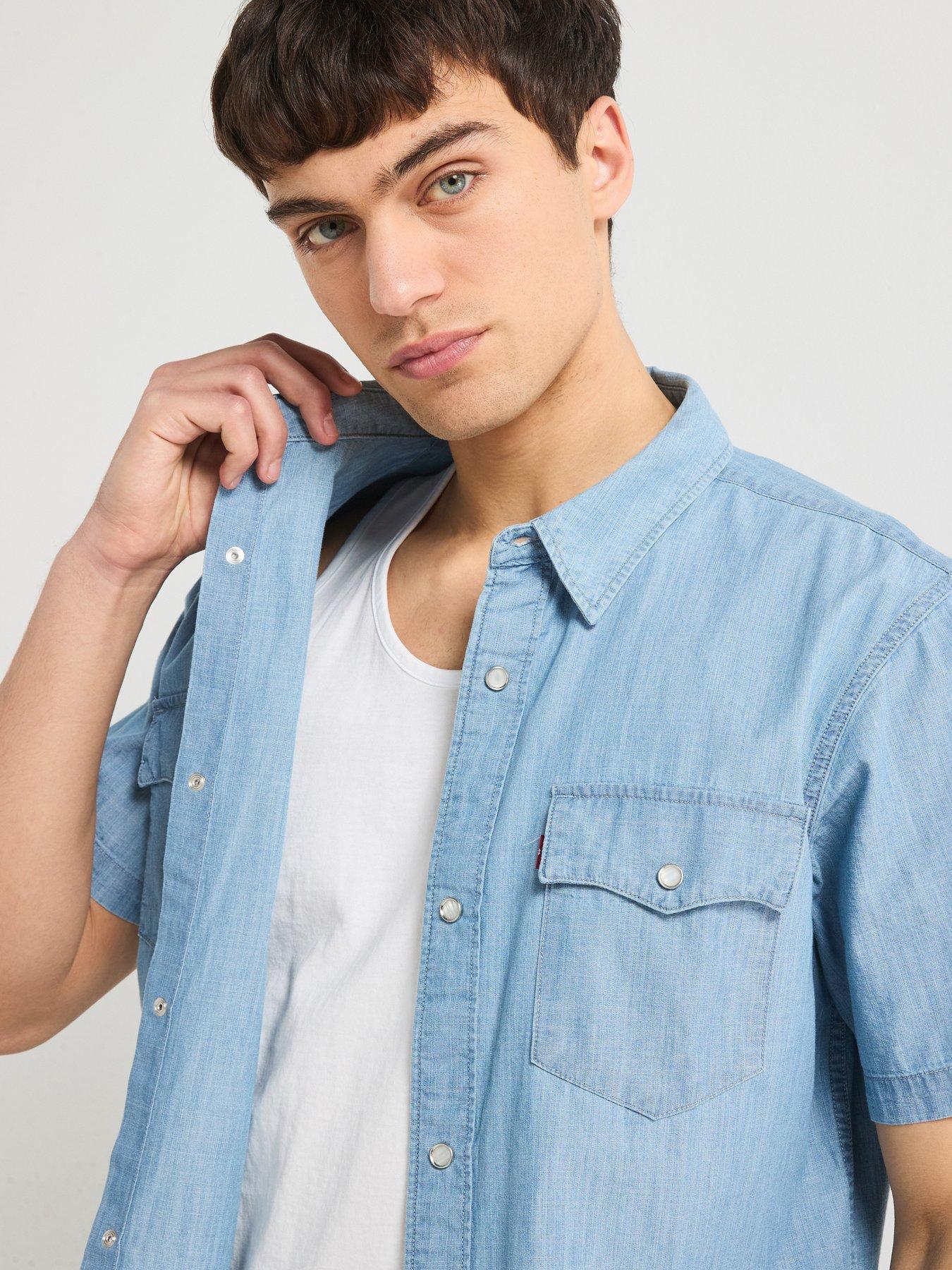 Image 4 of 6 of Levi's Relaxed Fit Short Sleeve Shirt- Blue