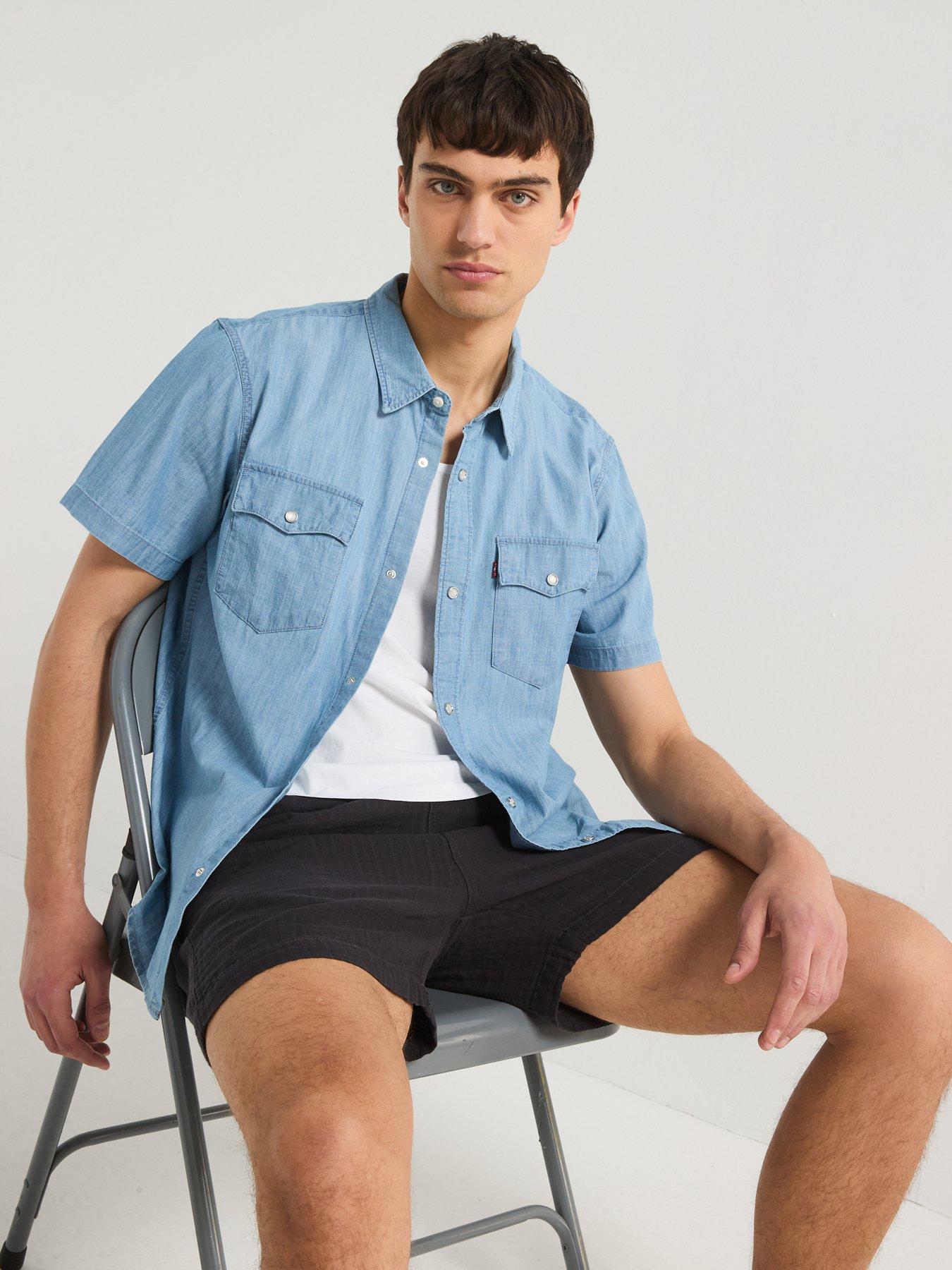 Image 5 of 6 of Levi's Relaxed Fit Short Sleeve Shirt- Blue