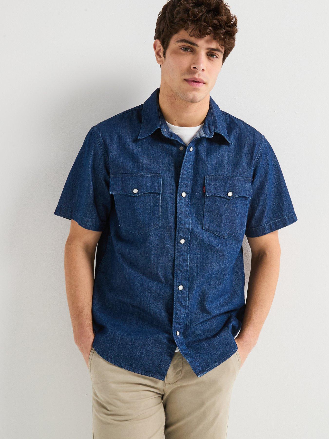 Levi's Relaxed Fit Short Sleeve Shirt- Blue