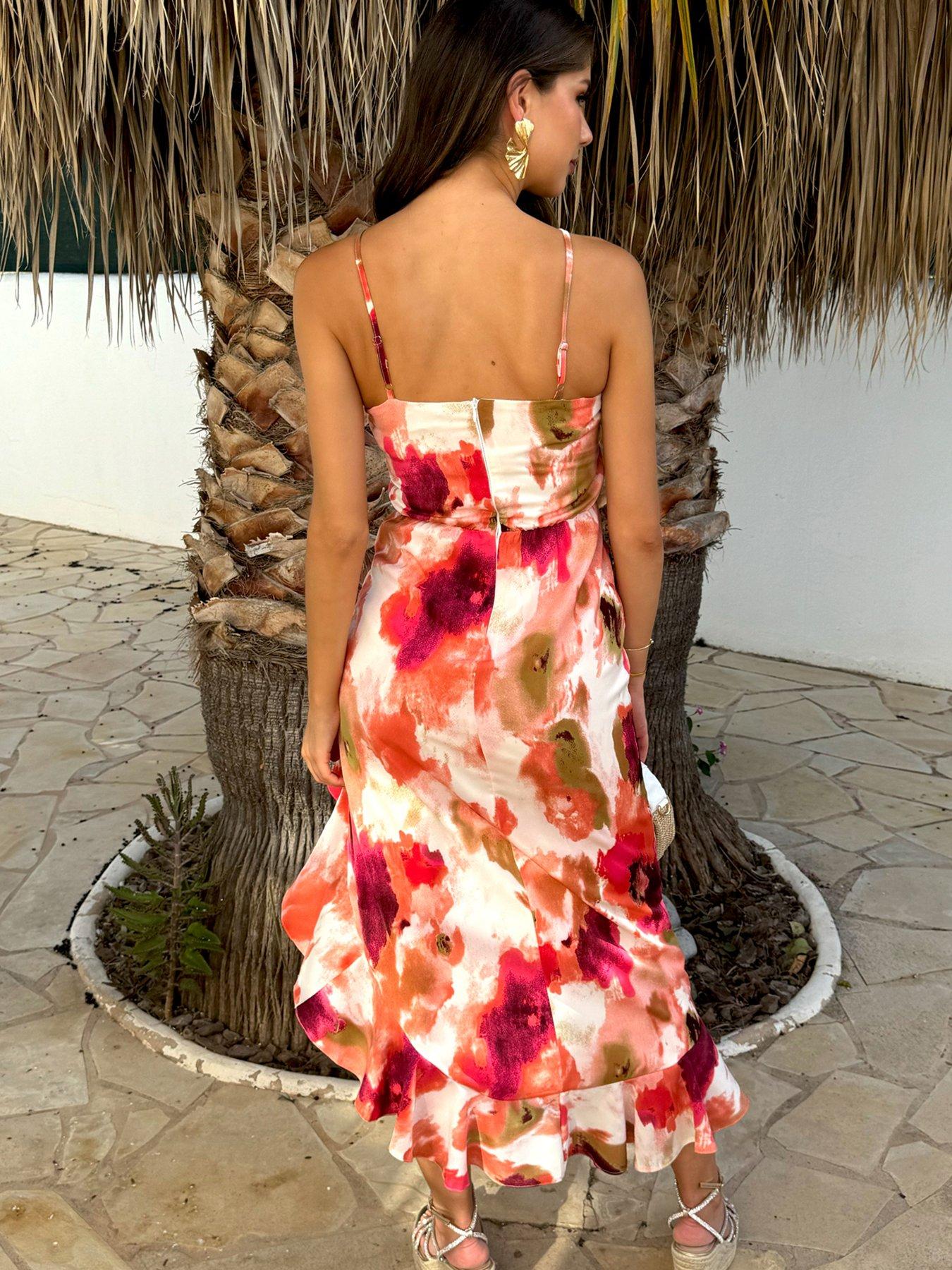 chinese dress ladies Black Maxi Dress | Black Floral Print Wrap Maxi Dress