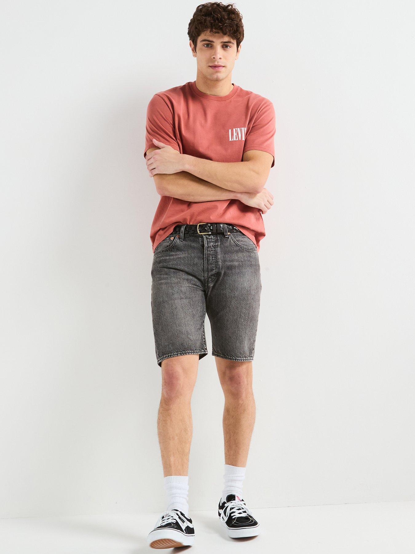 Image 3 of 5 of Levi's 501 Original Regular Fit Denim Shorts- Dark Lane Ltwt- Black