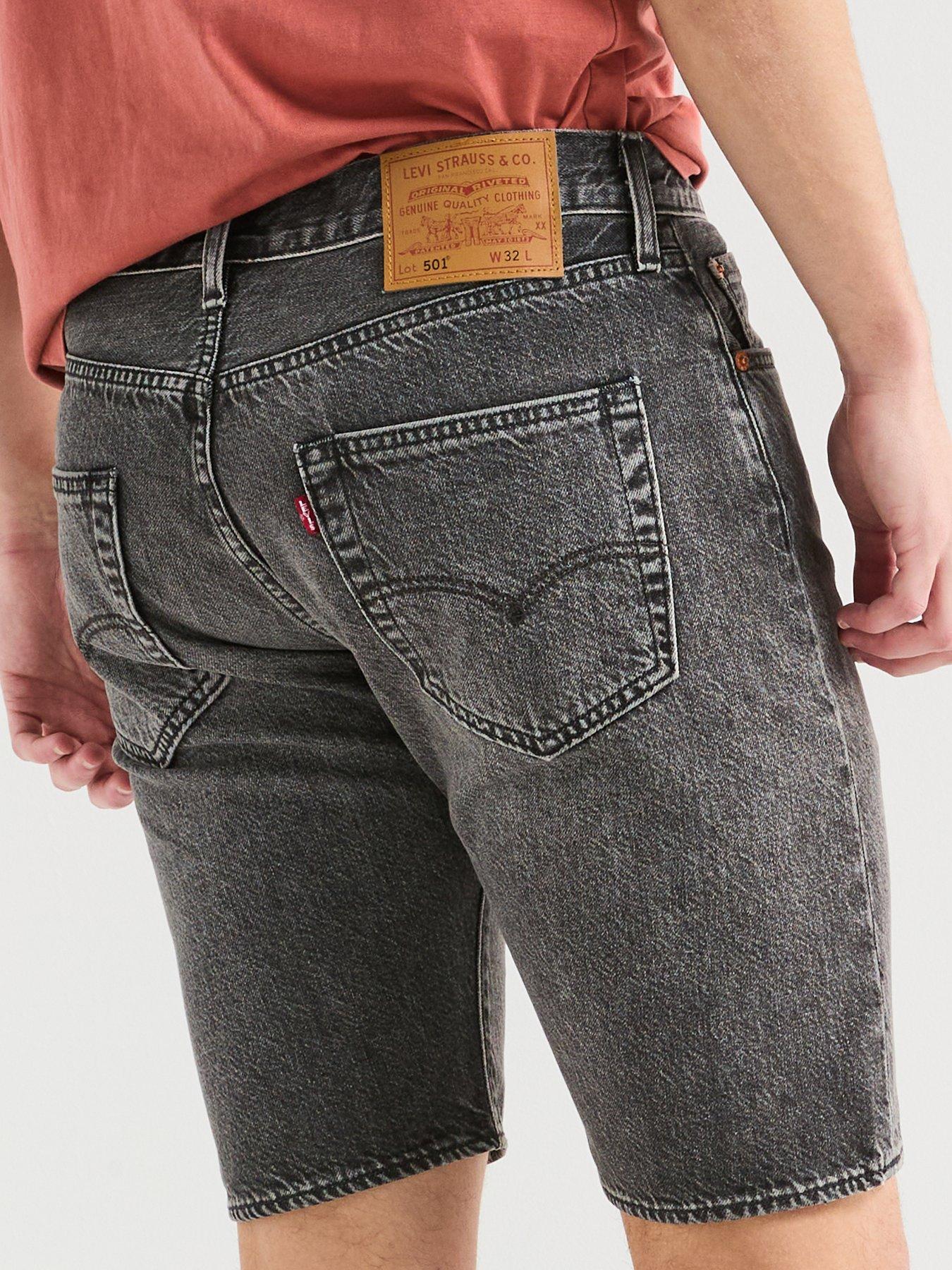 Image 4 of 5 of Levi's 501 Original Regular Fit Denim Shorts- Dark Lane Ltwt- Black