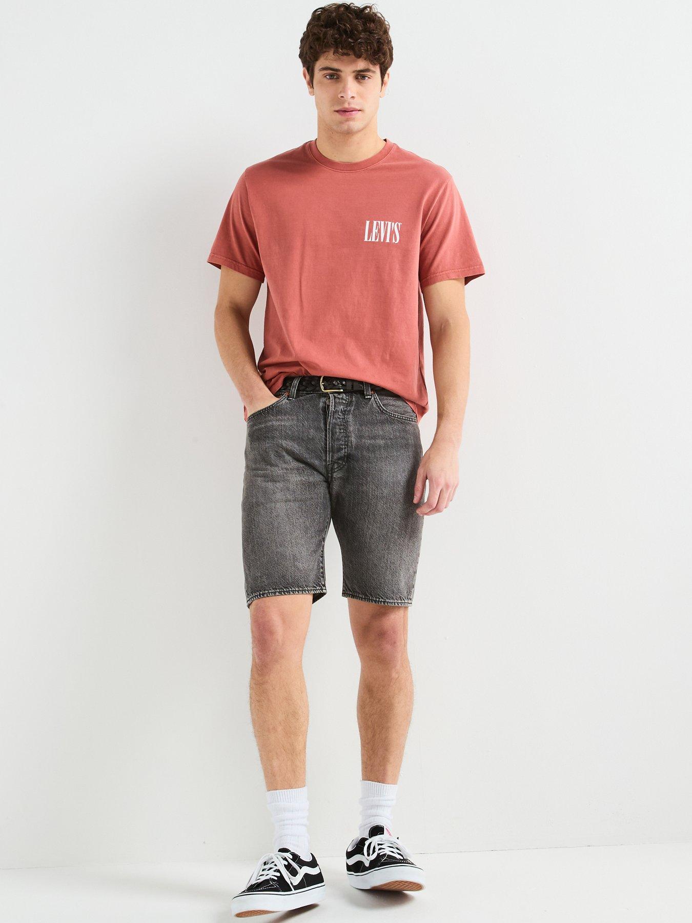 Image 5 of 5 of Levi's 501 Original Regular Fit Denim Shorts- Dark Lane Ltwt- Black
