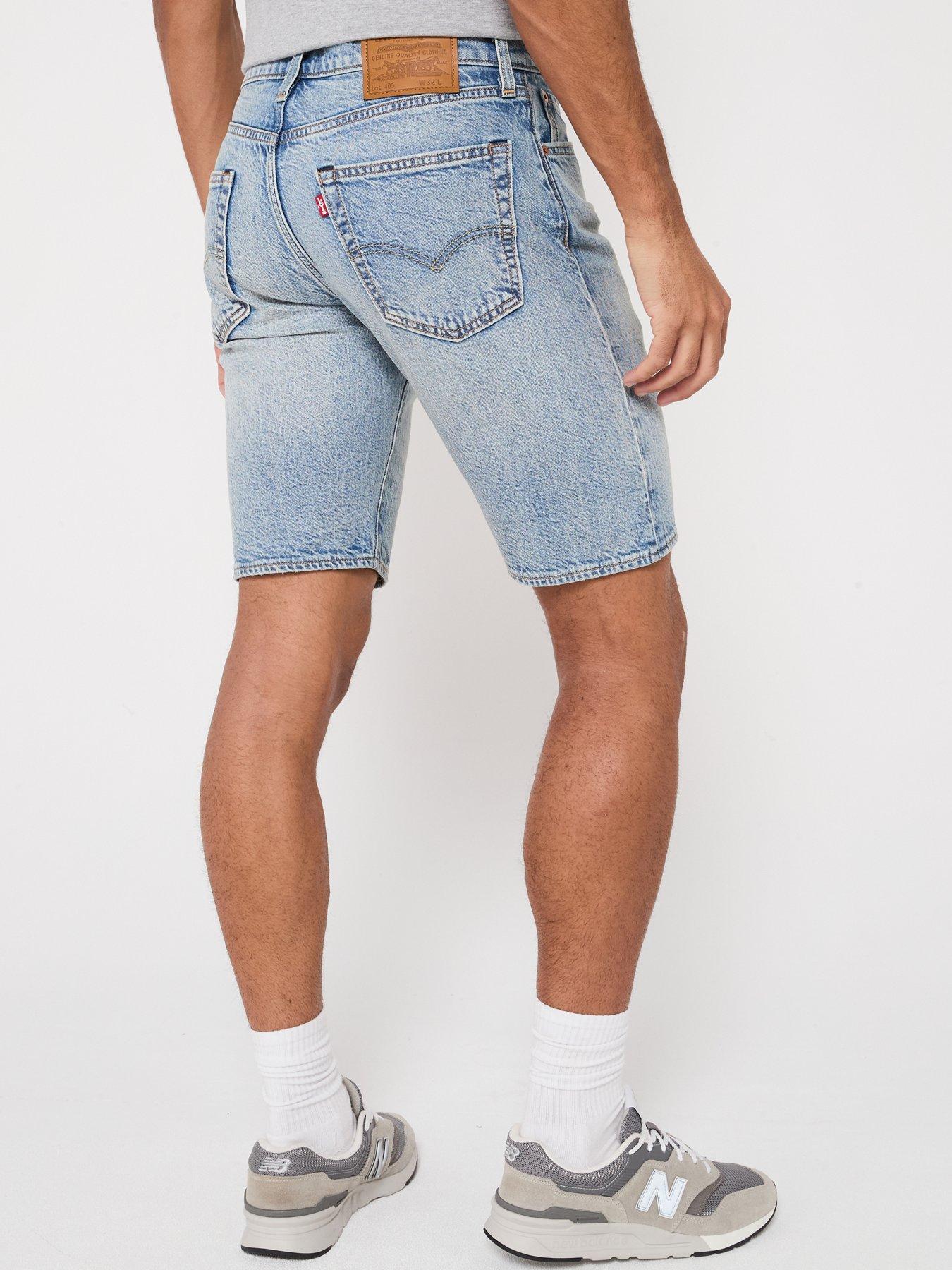 stillFront image of levis-468-loose-fit-denim-shorts--blue