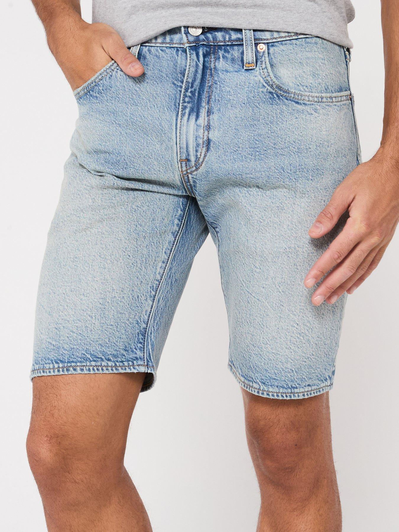  image of levis-468-loose-fit-denim-shorts--blue