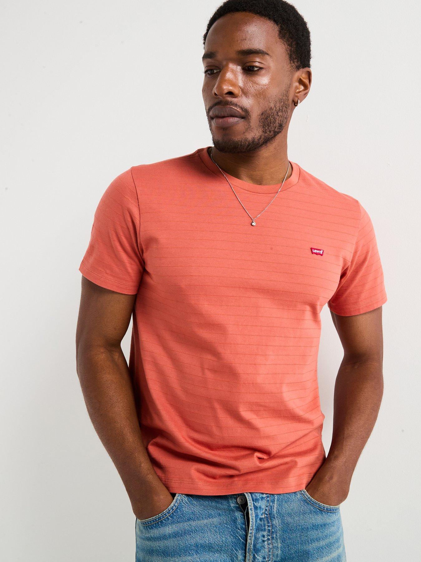 front image of levis-original-dobby-short-sleeve-t-shirt--red