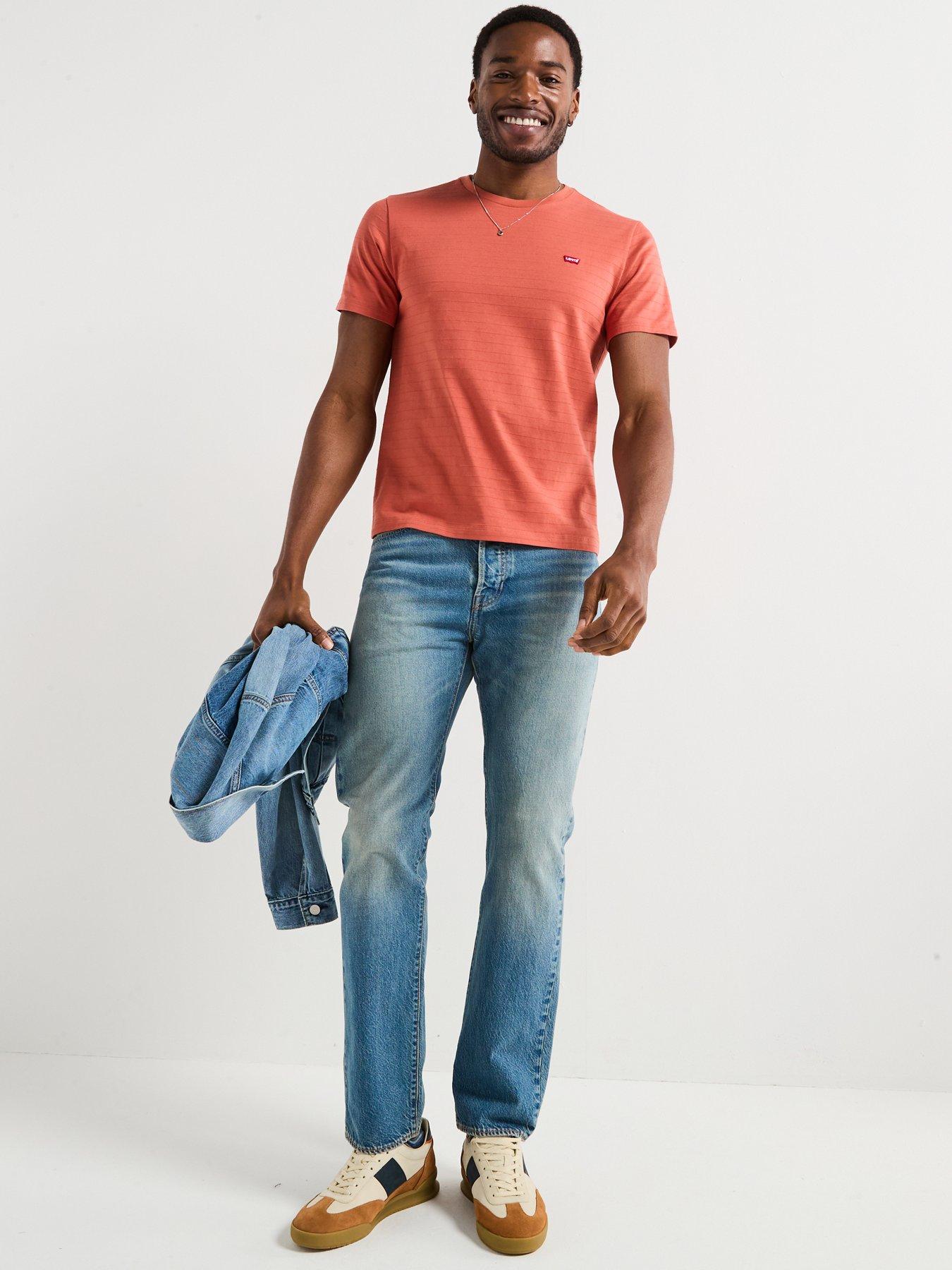  image of levis-original-dobby-short-sleeve-t-shirt--red