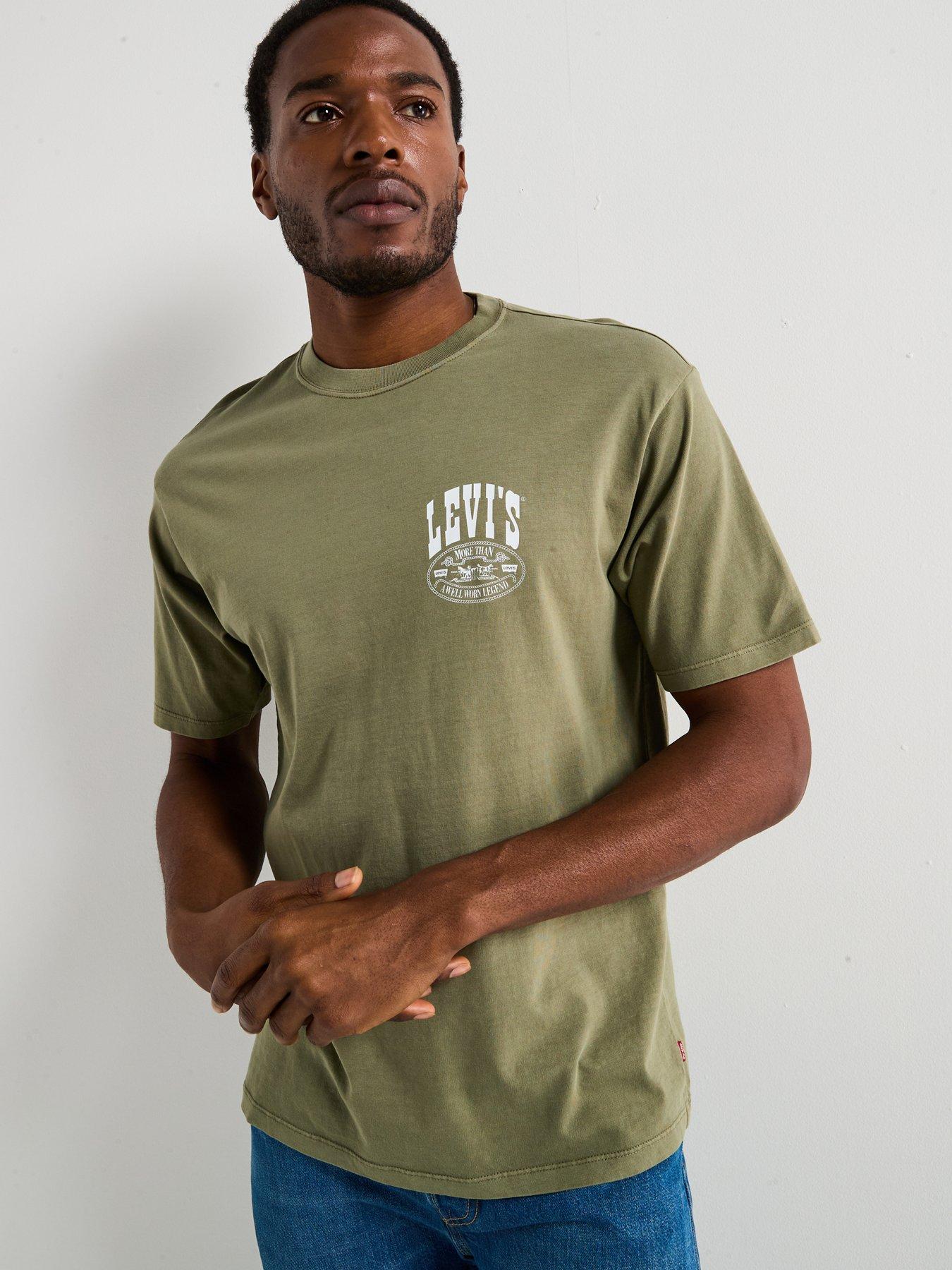  image of levis-western-backhit-graphic-t-shirt--khaki