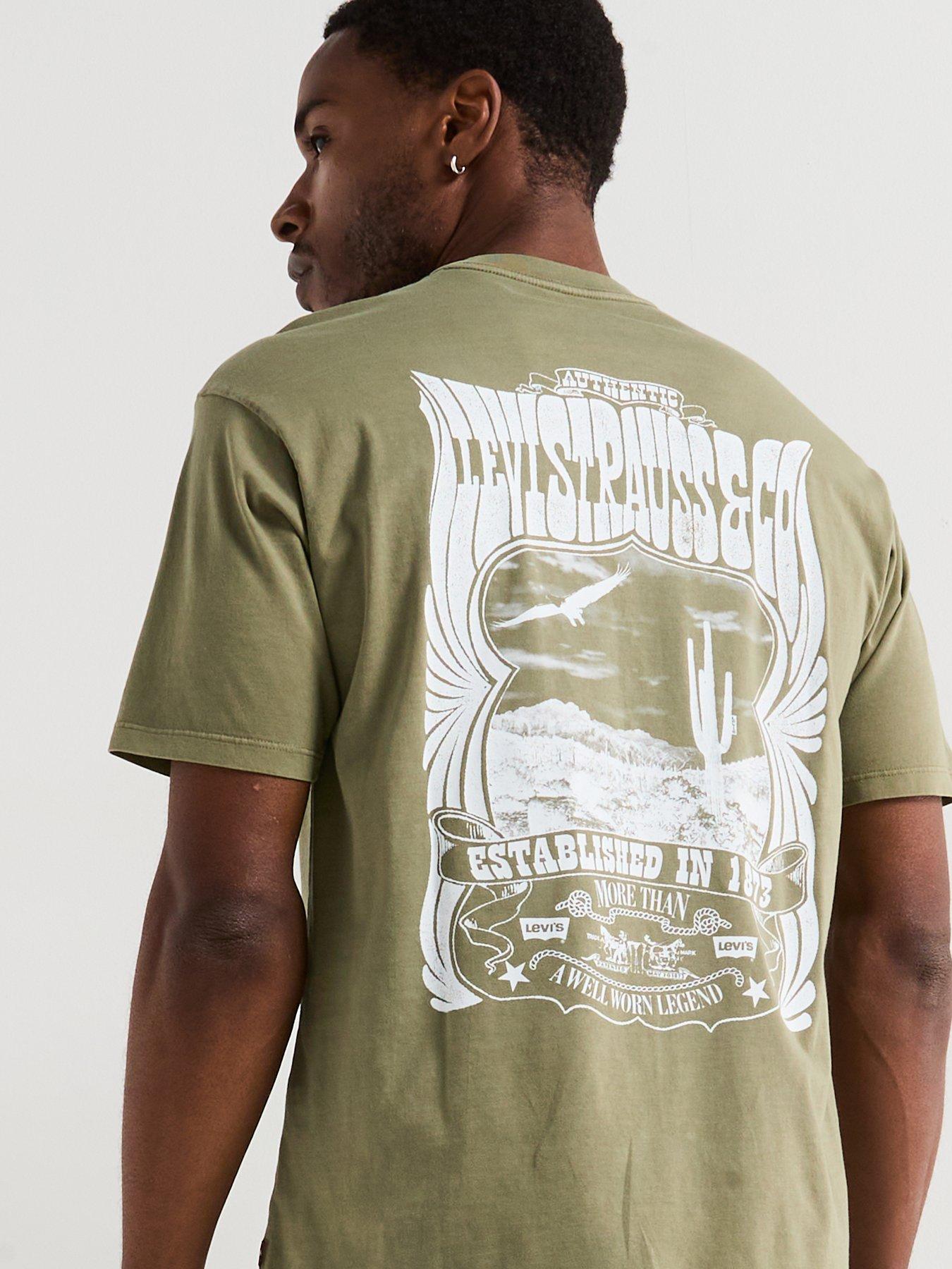  image of levis-western-backhit-graphic-t-shirt--khaki