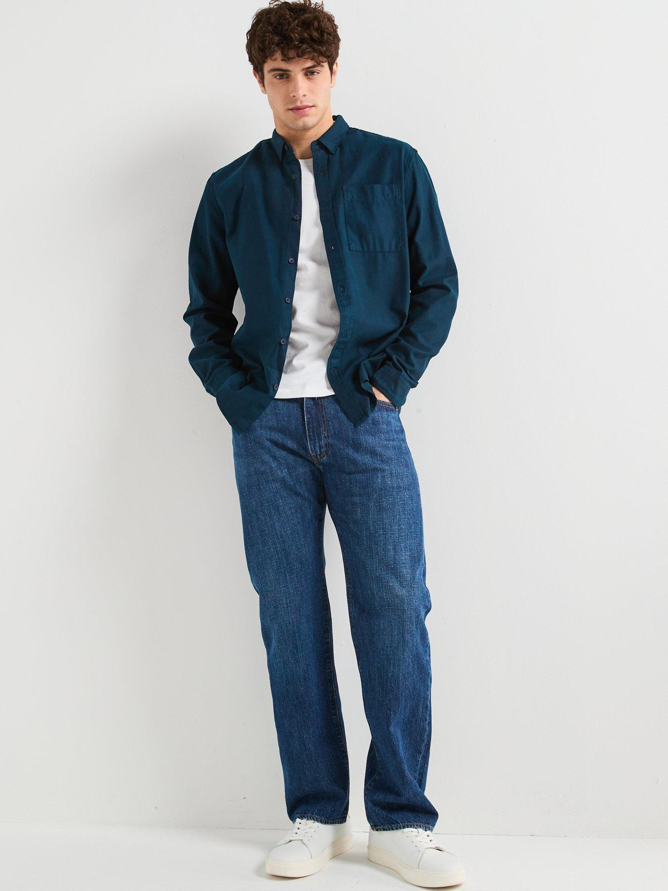  image of levis-555-relaxed-straight-jeans-medium-indigo