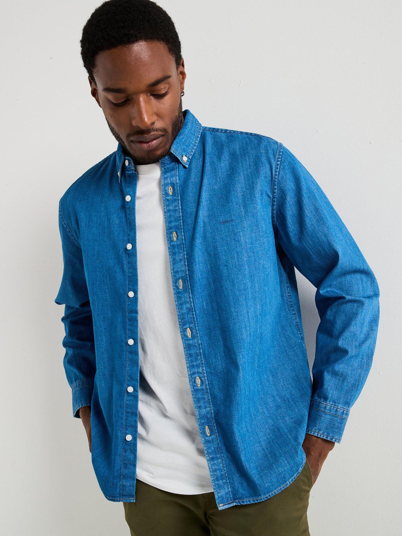 Levi's Authentic Button Down Denim Shirt- Medium Indigo