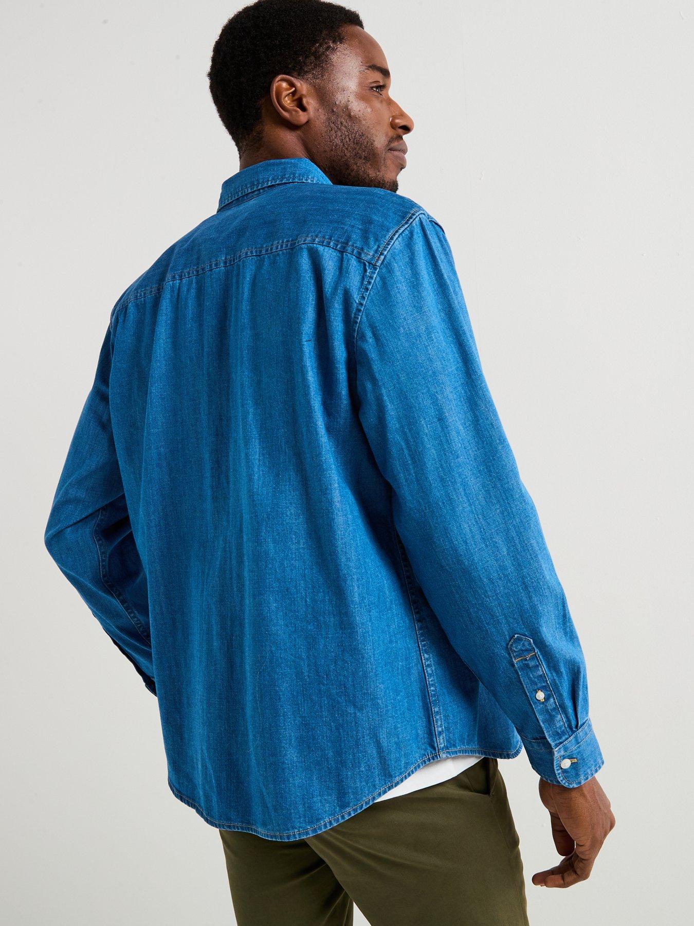  image of levis-authentic-button-down-denim-shirt--medium-indigo