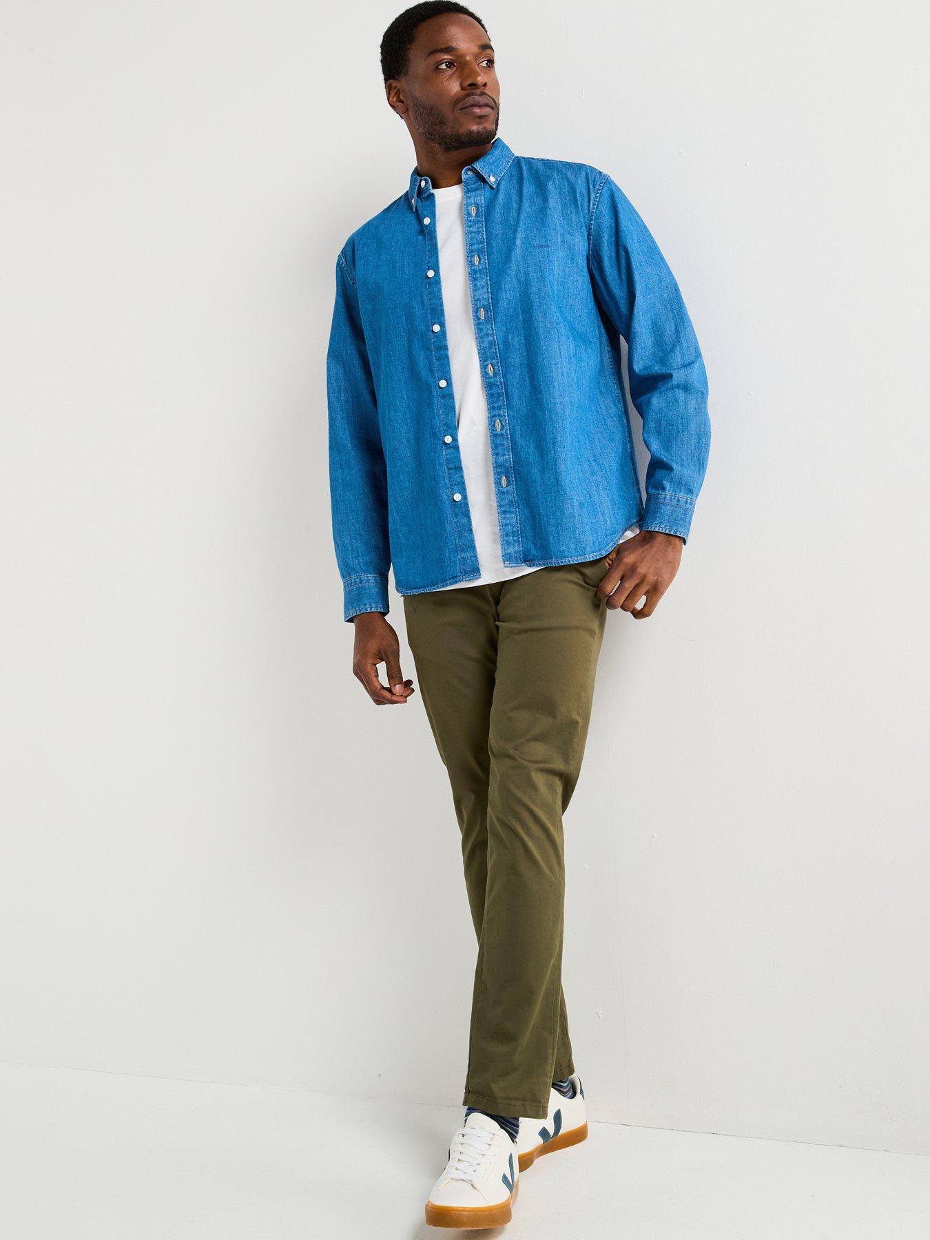  image of levis-authentic-button-down-denim-shirt--medium-indigo