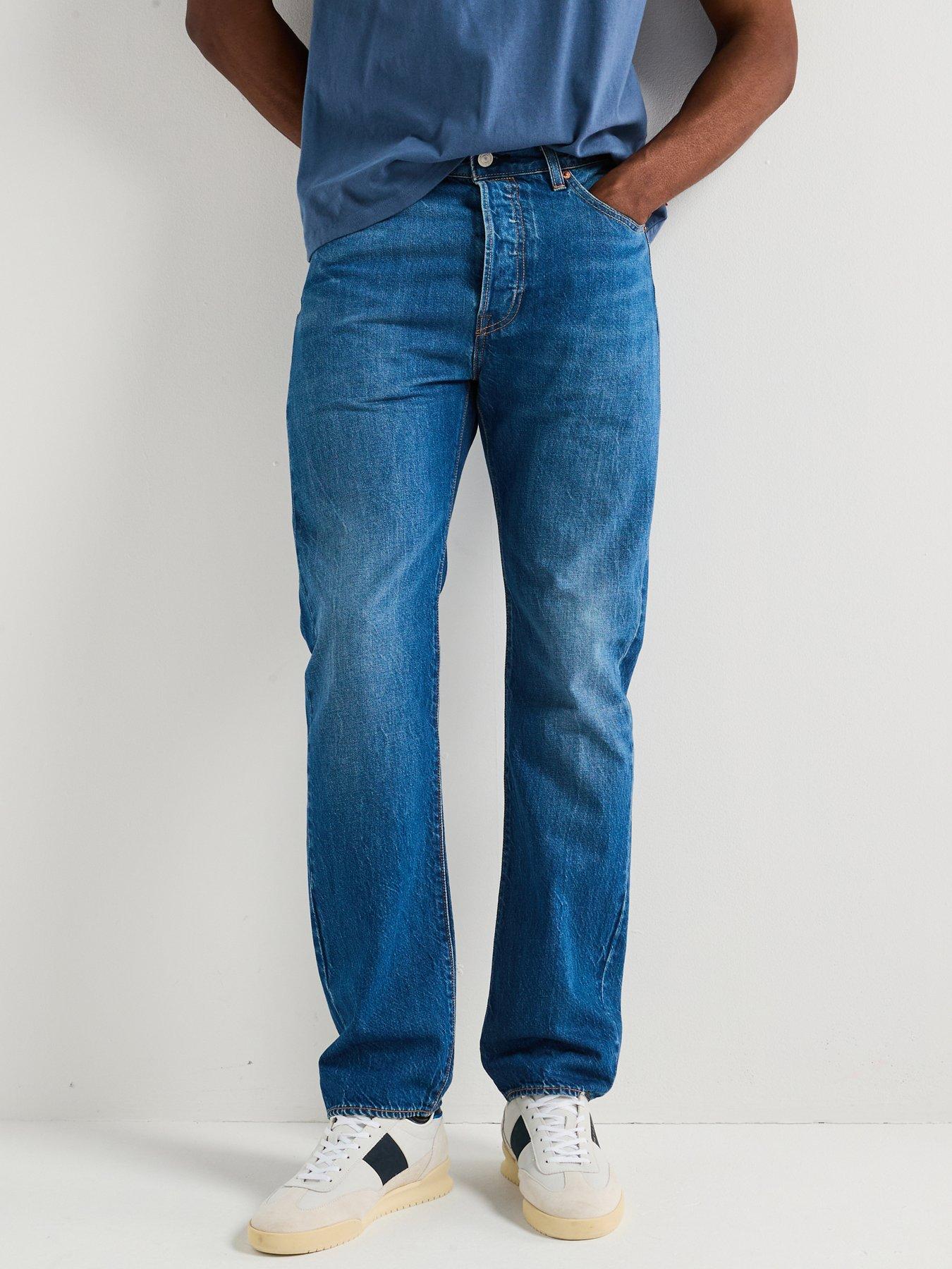 Levi's 501 Original Straight Fit Jeans - Window Pane Lightweight - Dark Blue