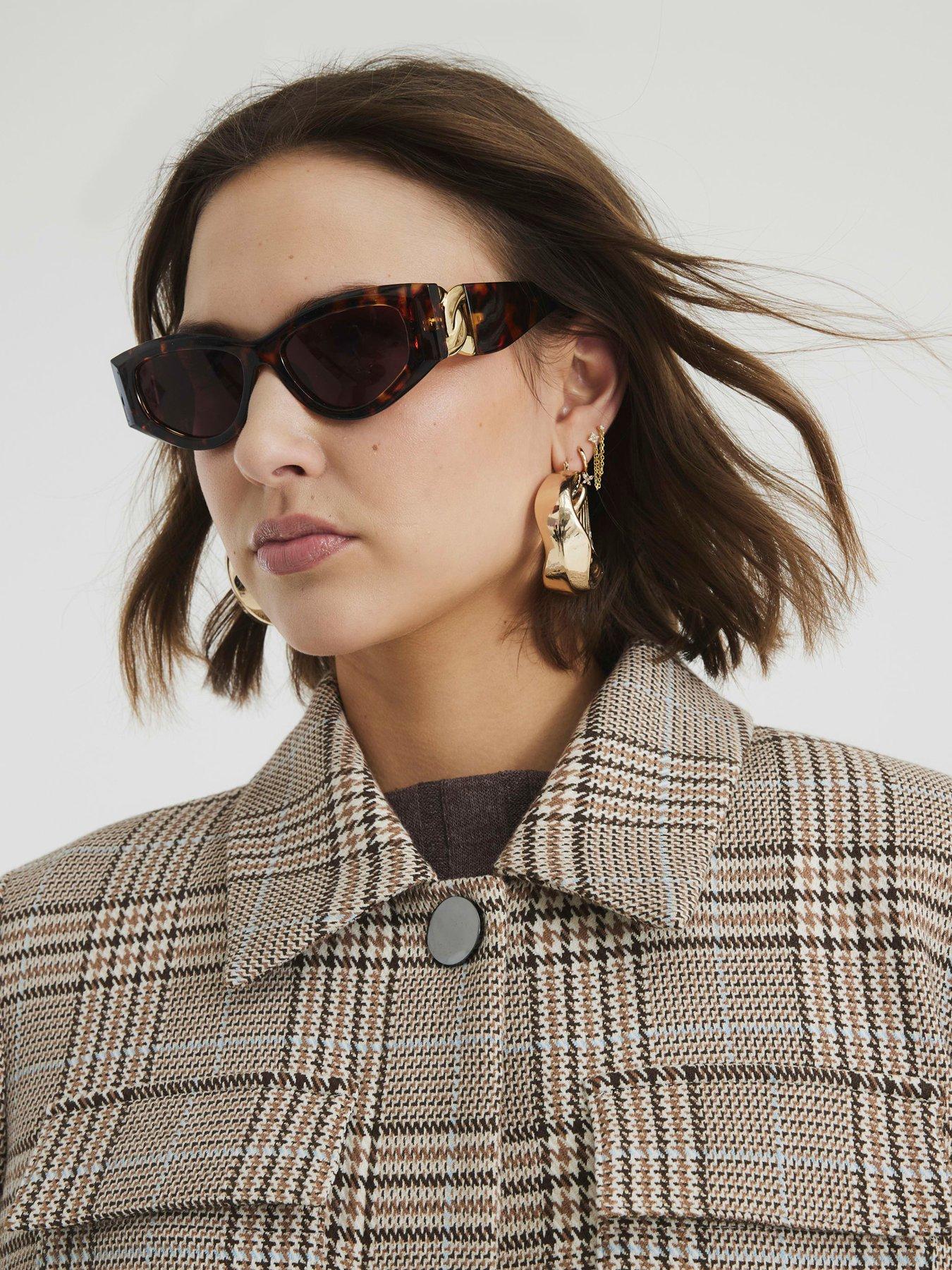  image of river-island-cateye-slim-chain-temple-tortoise