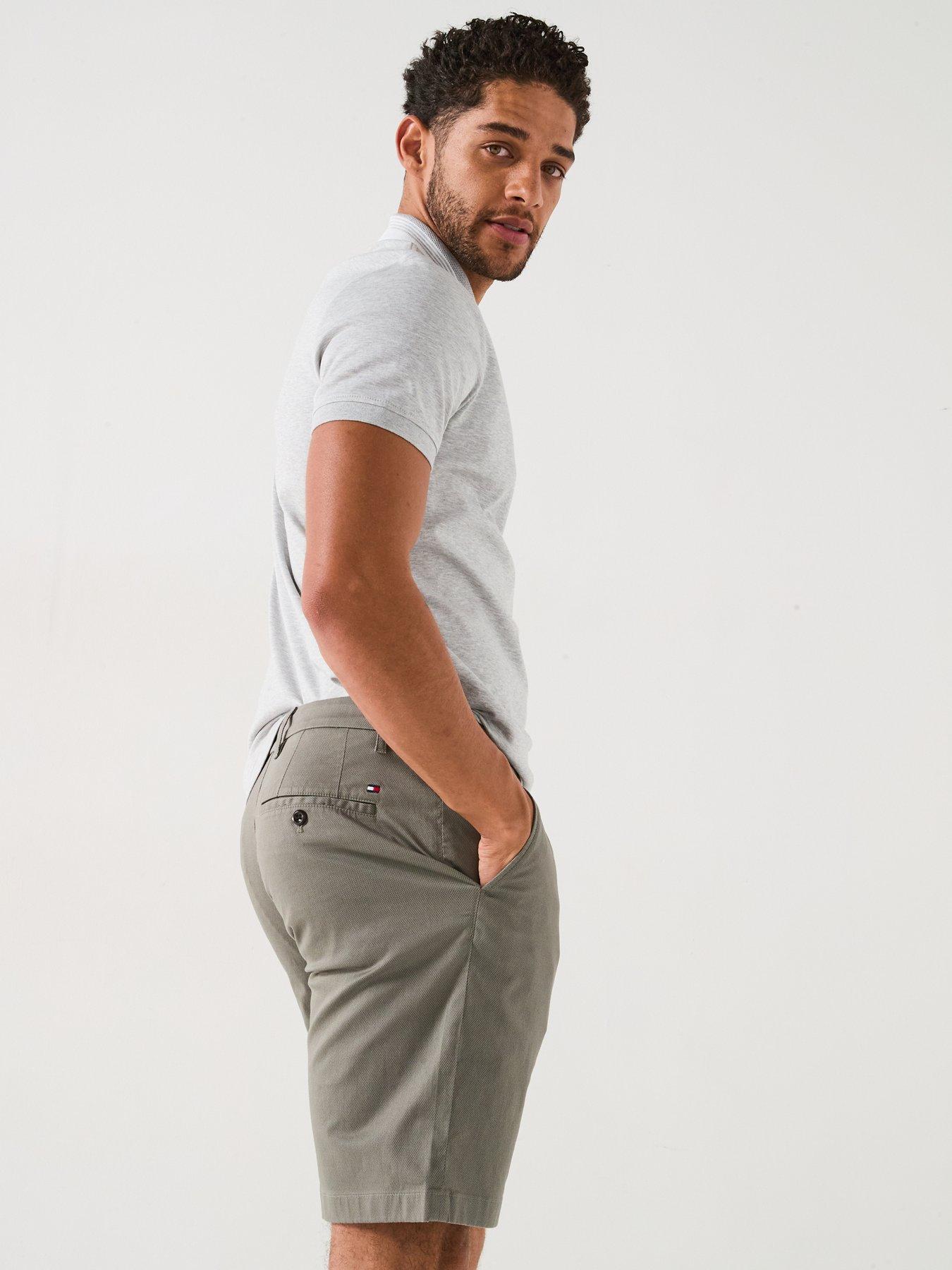  image of tommy-hilfiger-harlem-printed-structure-chino-shorts-grey