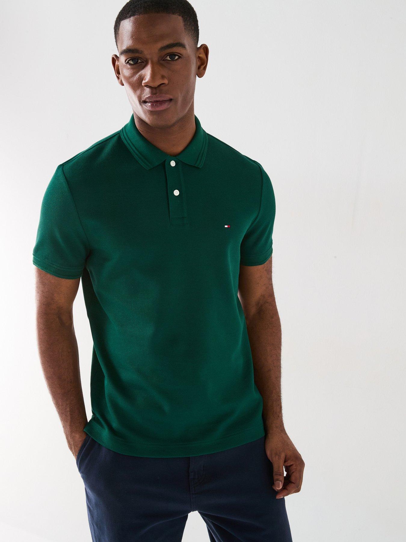 tommy-hilfiger-regular-fit-mercerised-jacquard-polo-shirt-green