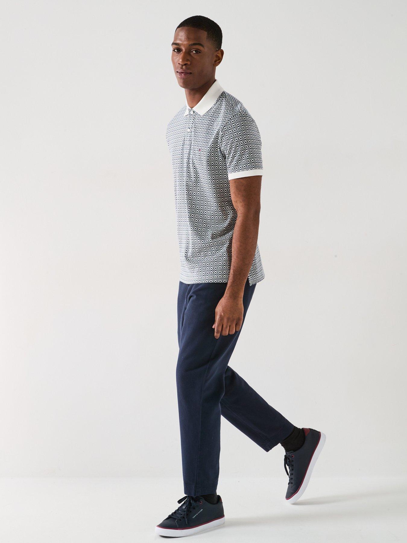  image of tommy-hilfiger-regular-fit-interlock-all-over-print-polo-shirt-off-whitemulti