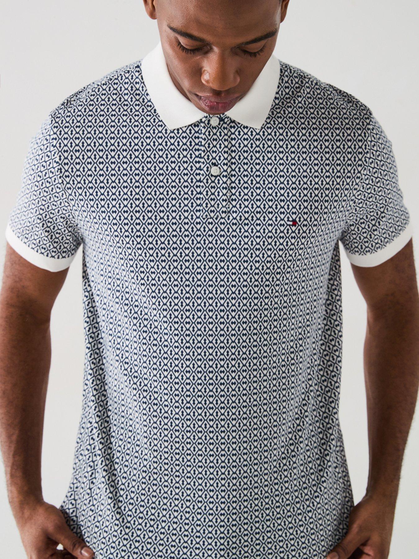  image of tommy-hilfiger-regular-fit-interlock-all-over-print-polo-shirt-off-whitemulti