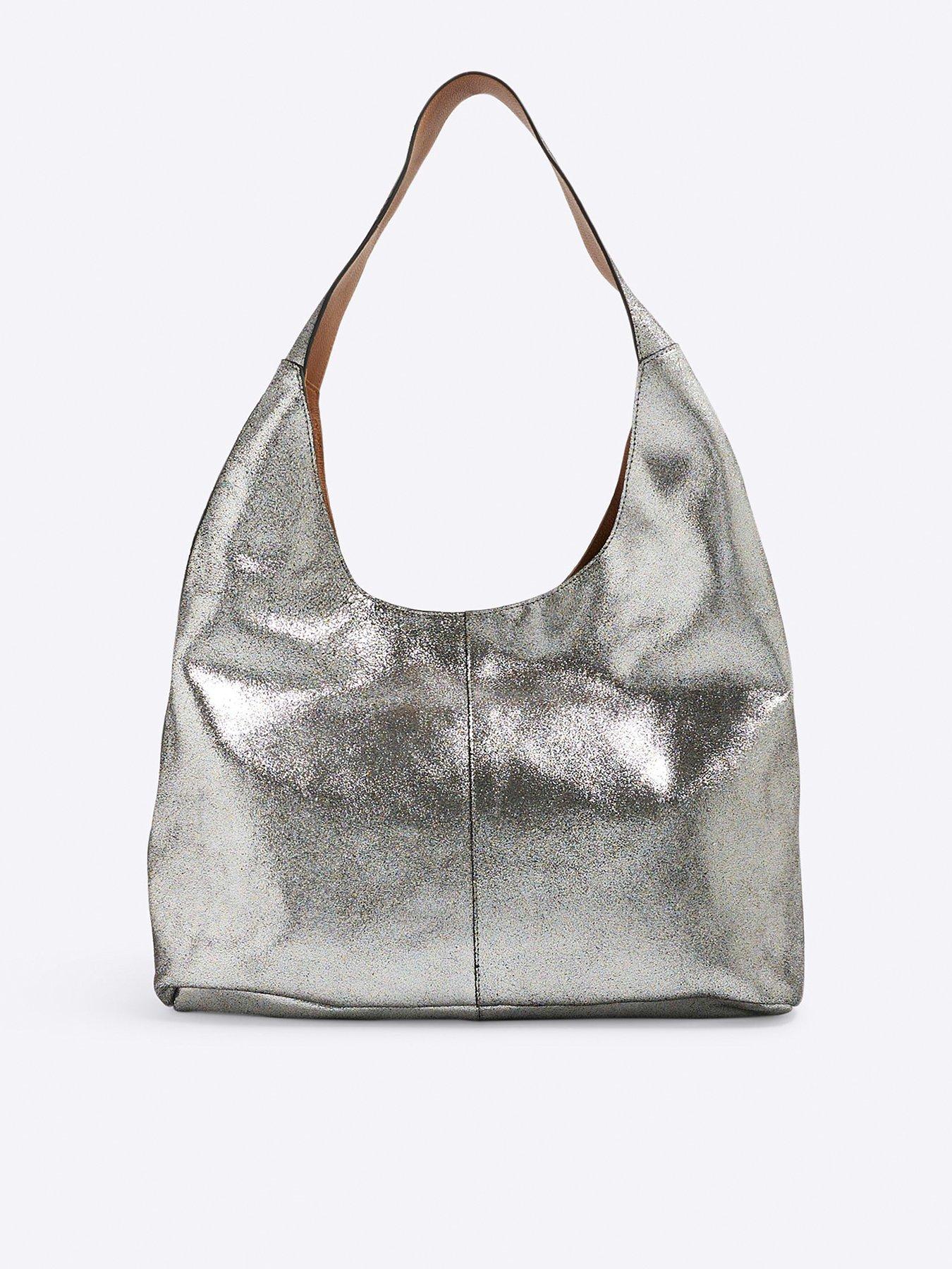 river-island-metallic-leather-slouch-silver