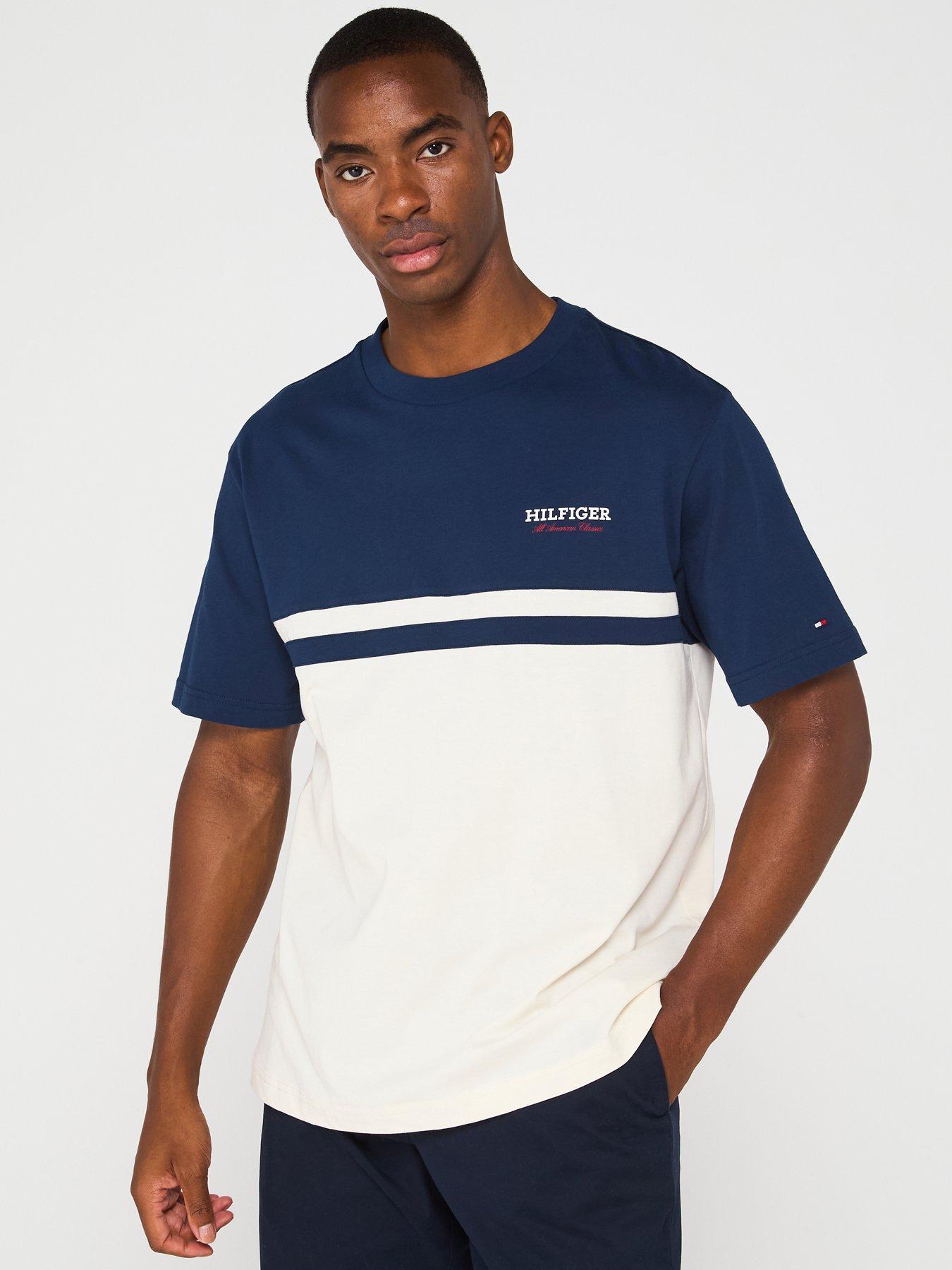 undefined Monotype Colourblock T-Shirt - Dark Blue