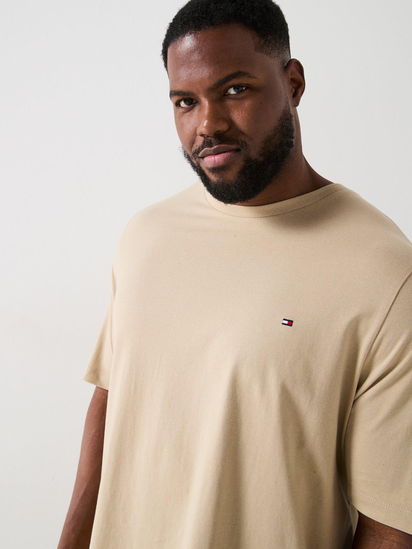  image of tommy-hilfiger-big-amp-tall-essential-regular-fit-t-shirt-natural