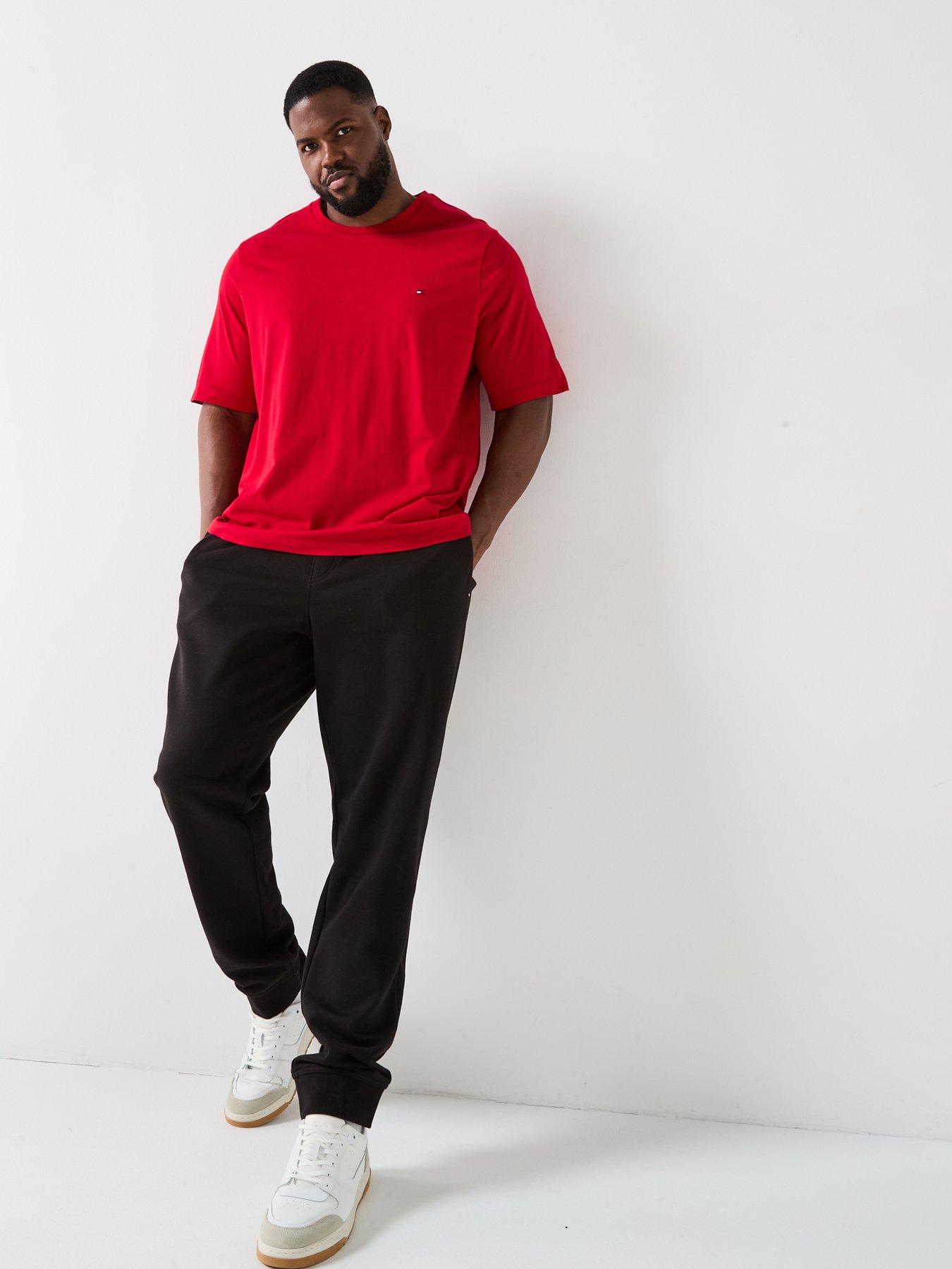  image of tommy-hilfiger-big-amp-tall-essential-regular-fit-t-shirt-red