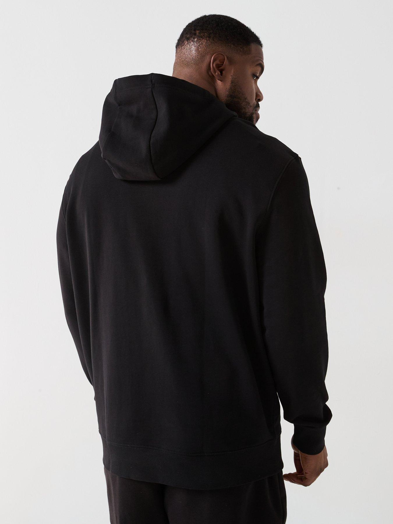  image of tommy-hilfiger-big-amp-tall-centre-stack-overhead-hoodie-black